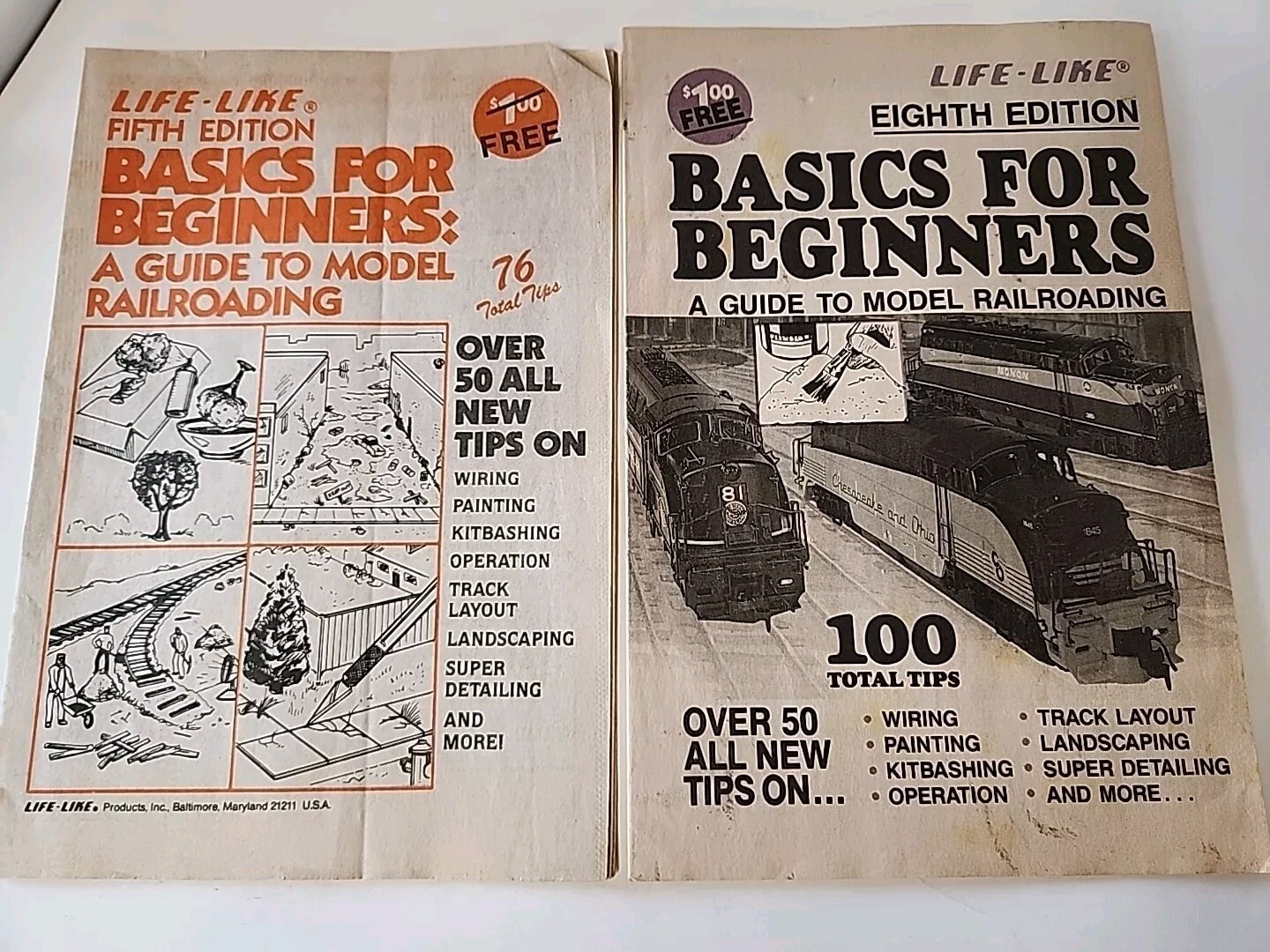 2 Life-Like 5th & 8th Edition Basics For Beginners/Model Railroading