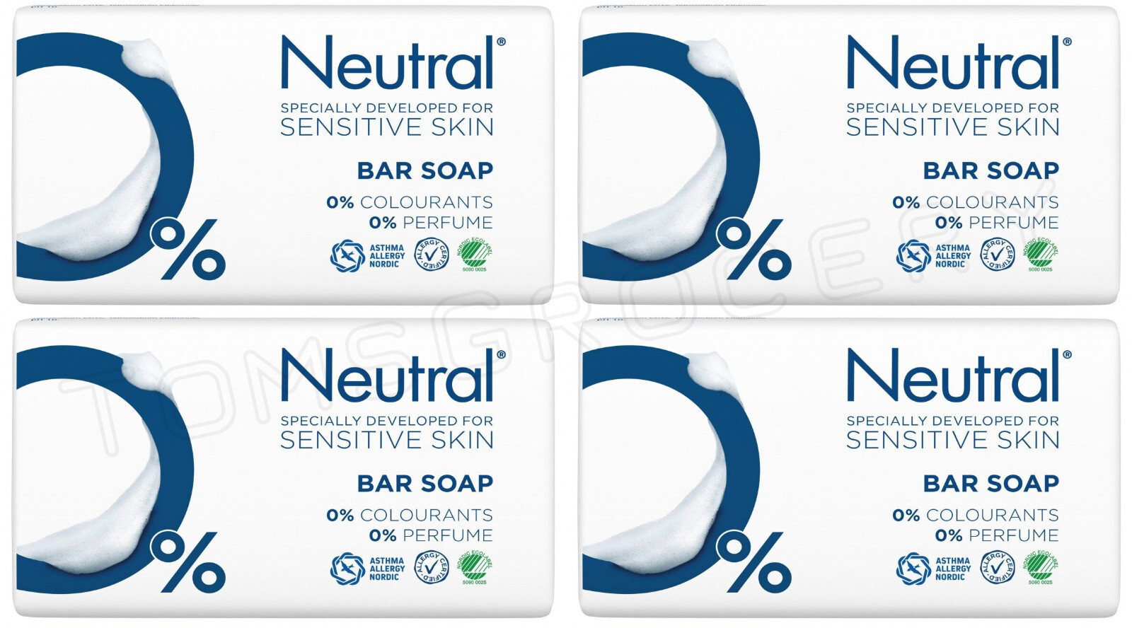 4 NEUTRAL 0% Specially Developed Bar Soap for SENSITIVE SKIN Allergy Certified
