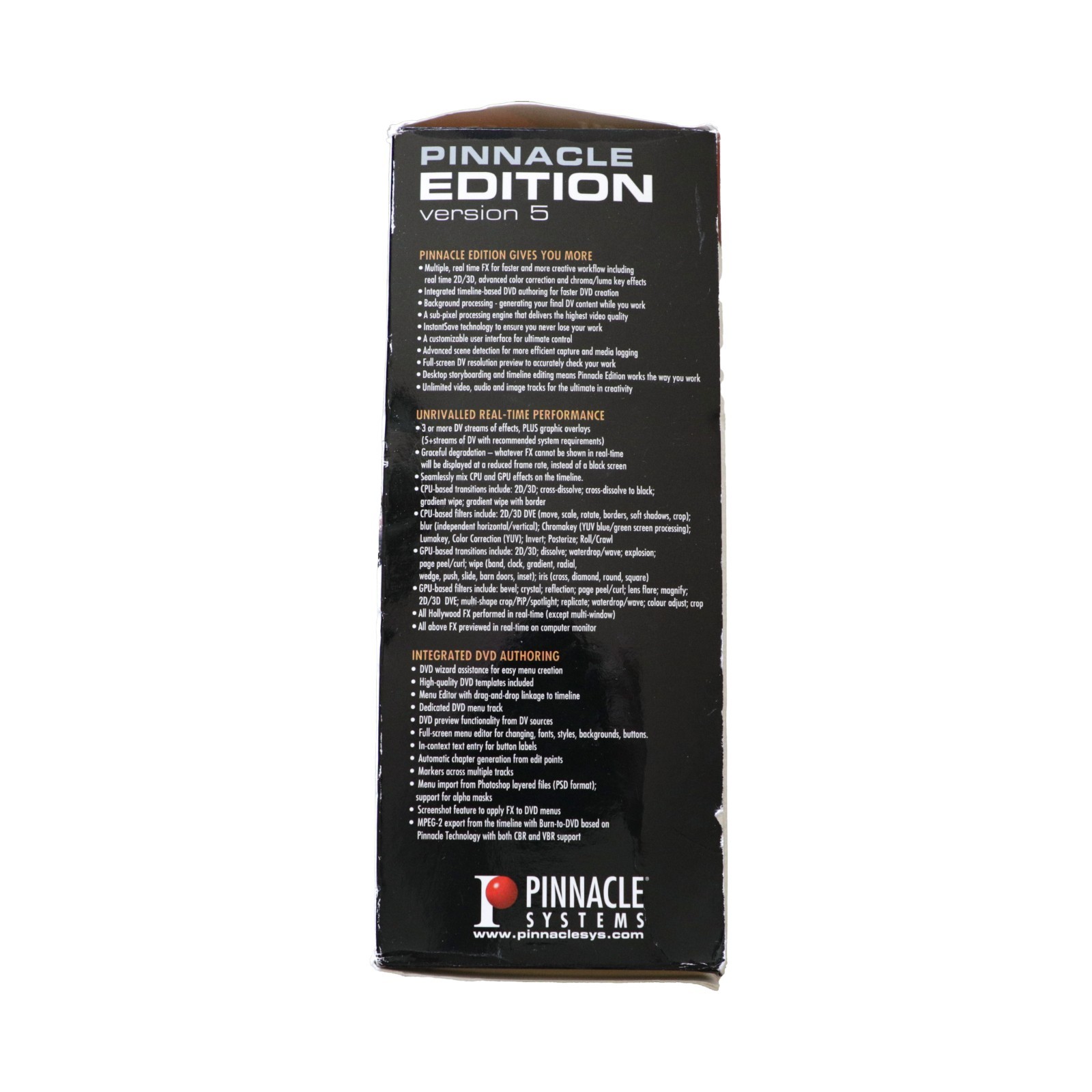 PINNACLE LIQUID EDITION Video Editing Software v5.5 + User & Reference Manuals