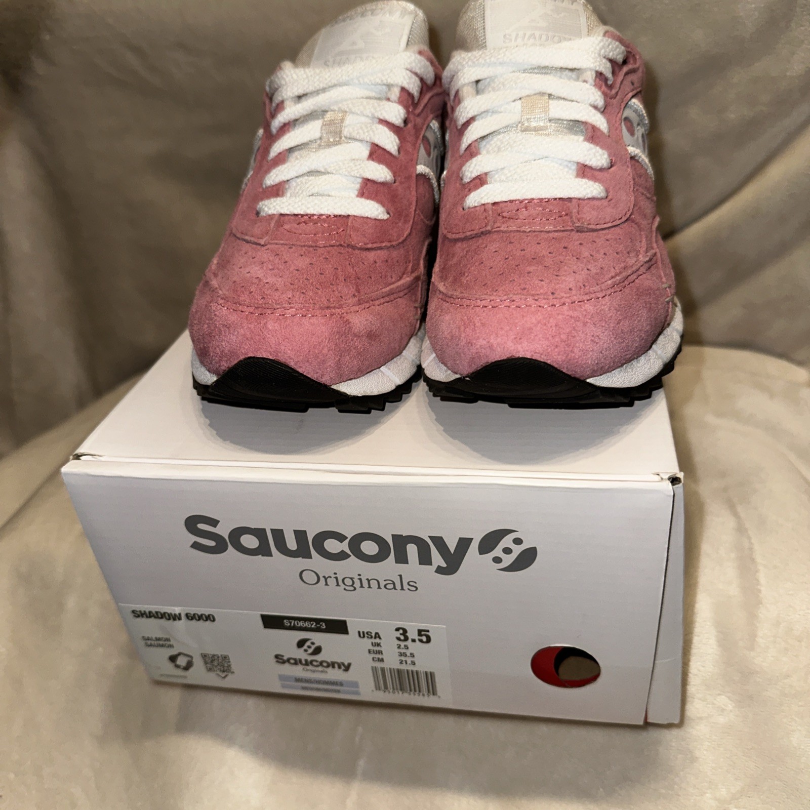 Saucony Originals Shadow 6000 Full Suede Pack Salmon Men's size 3.5  S70662-3