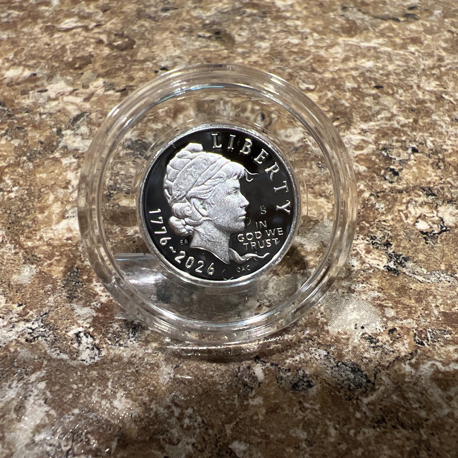 2026  S Silver Proof Emerging Liberty 10C in Protective Air- Tite