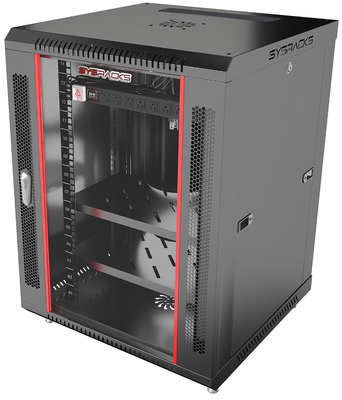 Sysracks 15U Wall Mount Server Rack Cabinet 18" Deep 19" Network Enclosure
