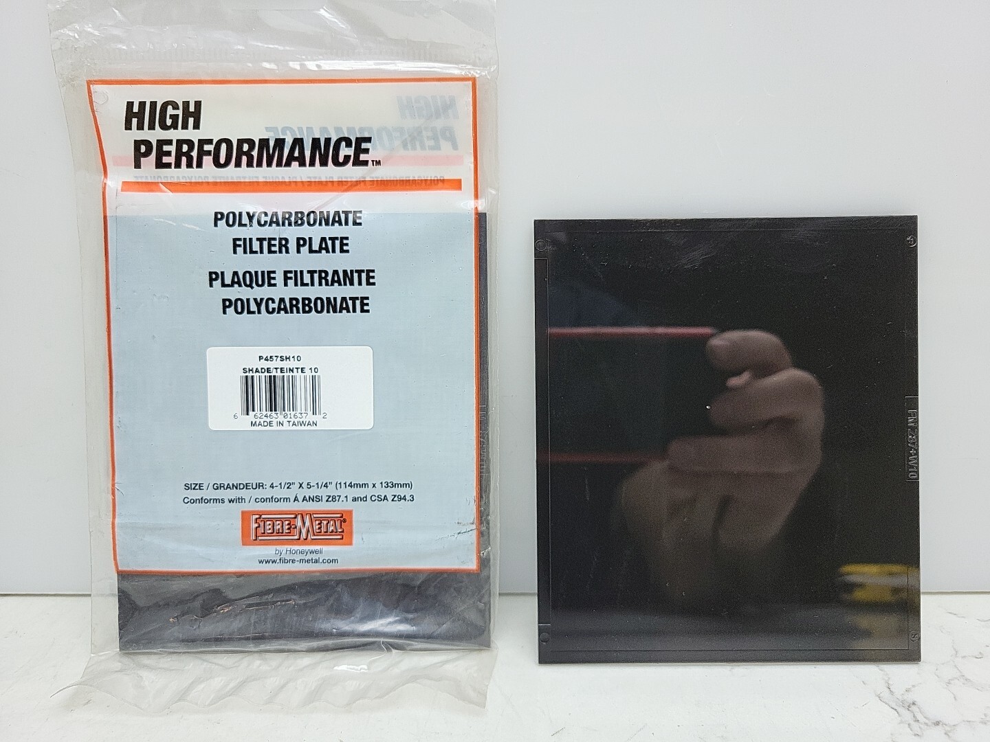2 Pack High Performance Polycarbonate Filter Plate Shade 10 Size 4 1/2” x 5 1/4”