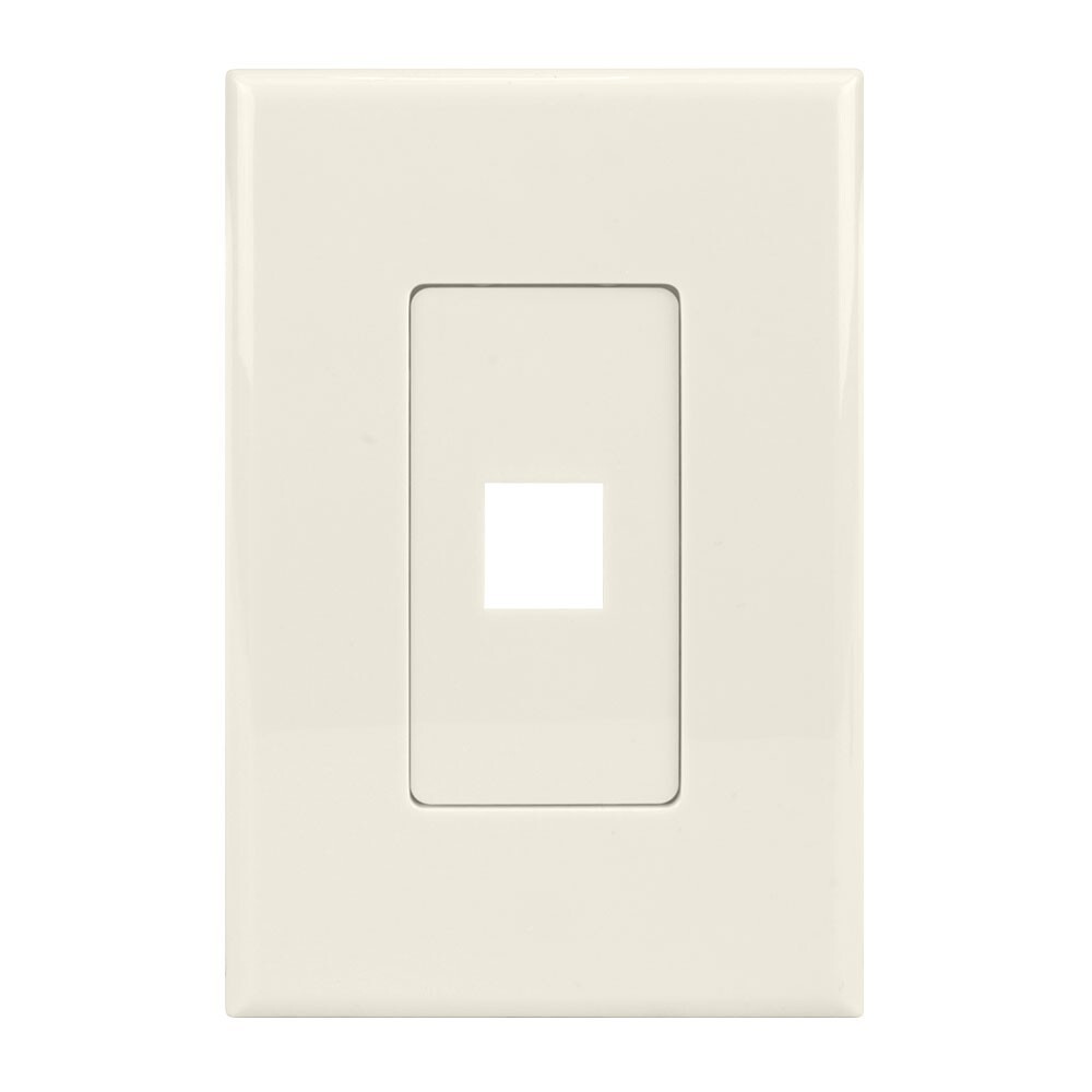 *OPEN BOX* Construct Pro 1-Port Keystone Wall Plate with Screwless Face