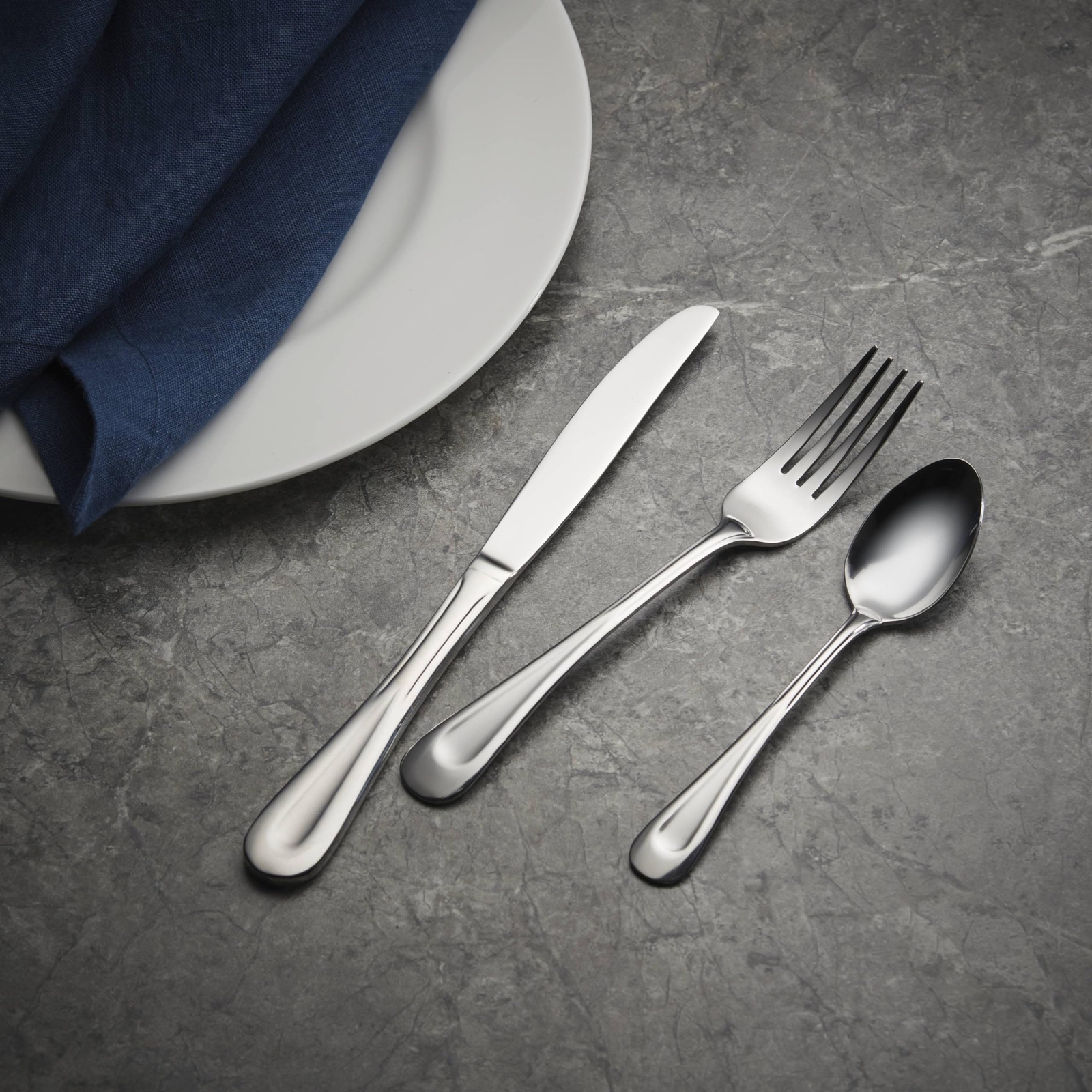 Satin Sand Dune Flatware, 45 Piece, Multi