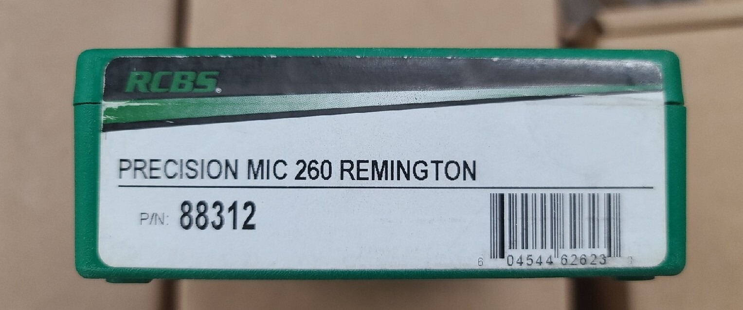 NEW #88312 RCBS PRECISION MIC 260 REM REMINGTON TOOL HEADSPACE SAAMI SPEC