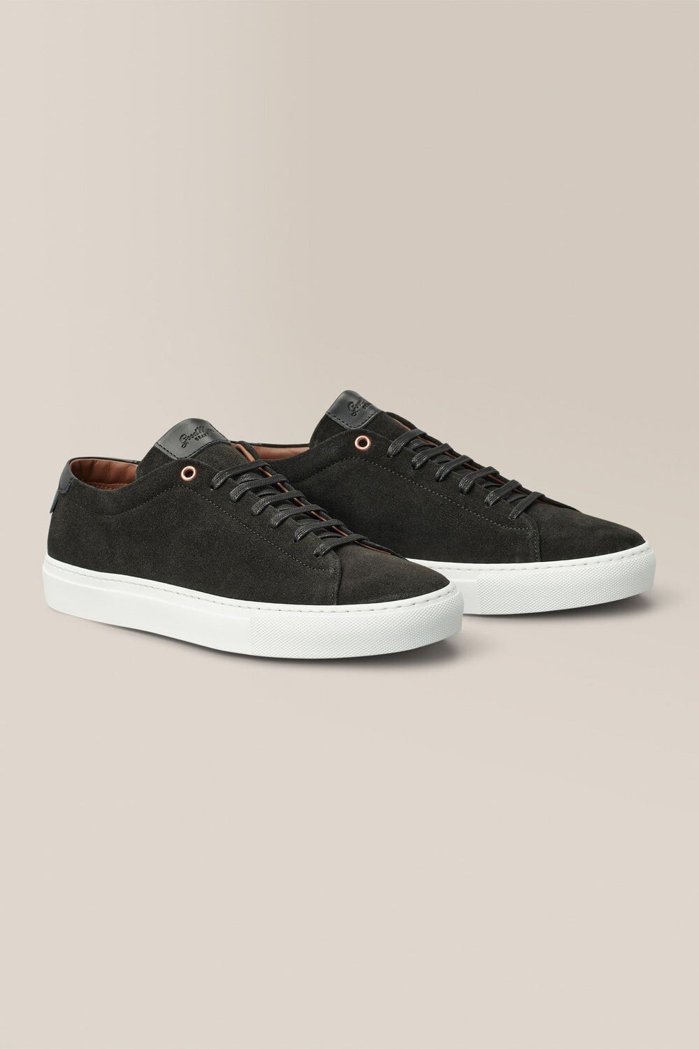 Good Man Brand Edge Lo Top Sneaker Black Suede Lace Up Italy Men's Size 11.5