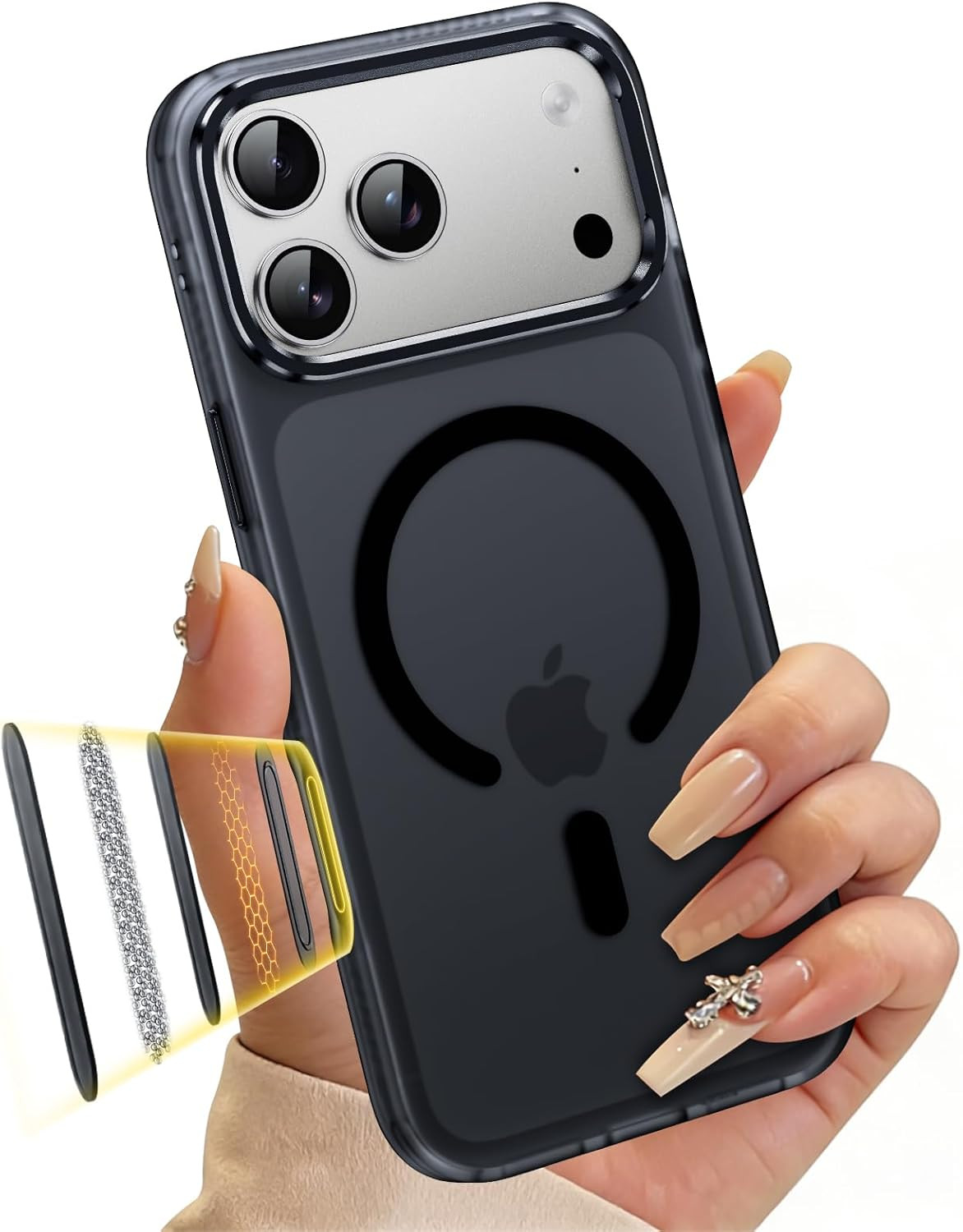 Magnetic & Shockproof for Iphone 17 Pro Max Case,Compatible with Magsafe Soft To