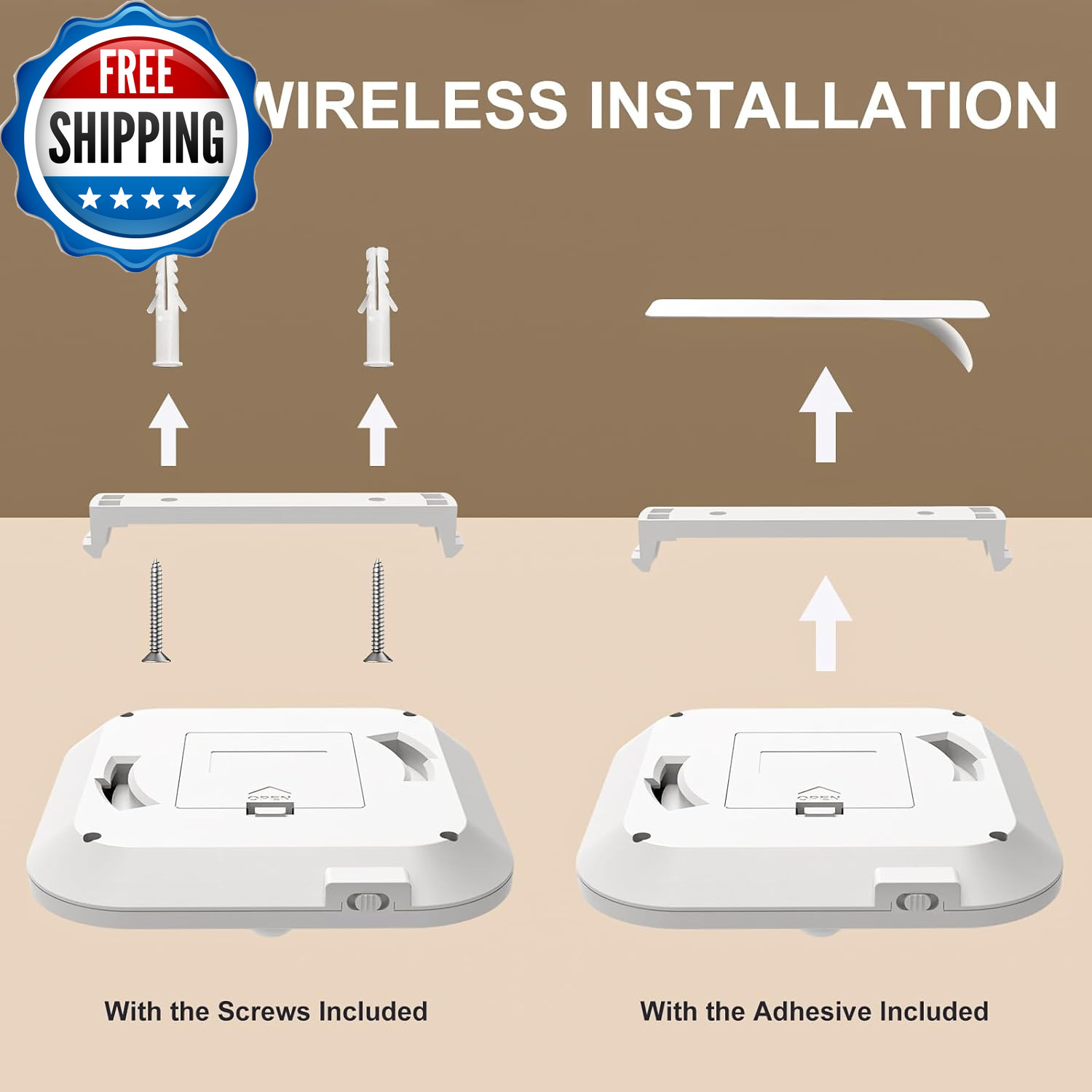 Battery Operated Ceiling Light Motion Sensor Light Indoor Motion Activated...