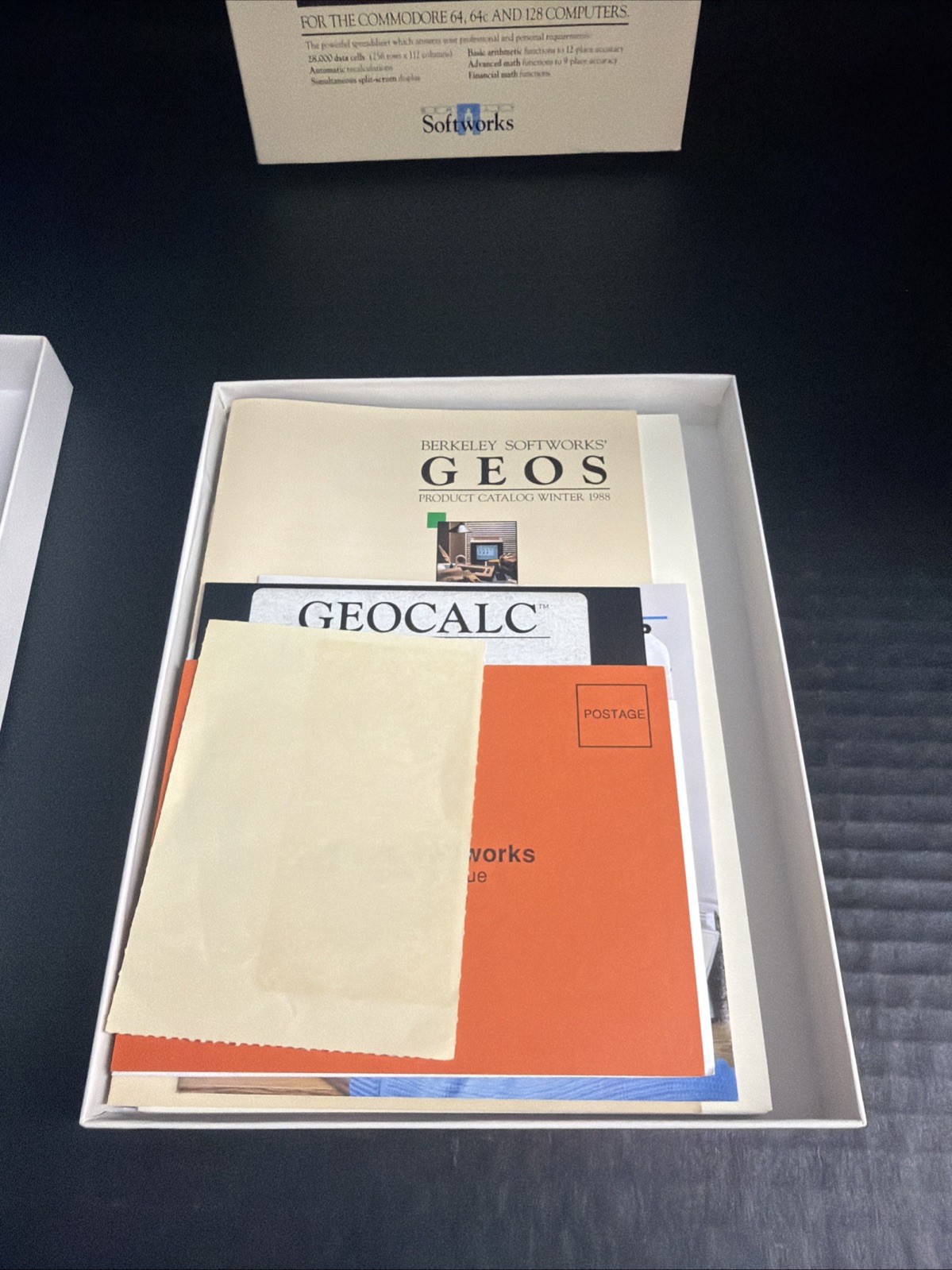 Berkley Softworks GeoCalc Graphics Based Spreadsheet Commodore 64 Complete