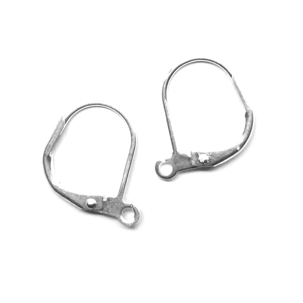 Bright Silver Plate Lever Back Ear Wires Nickel-Free Lead-Free 24 pieces (12 pr)