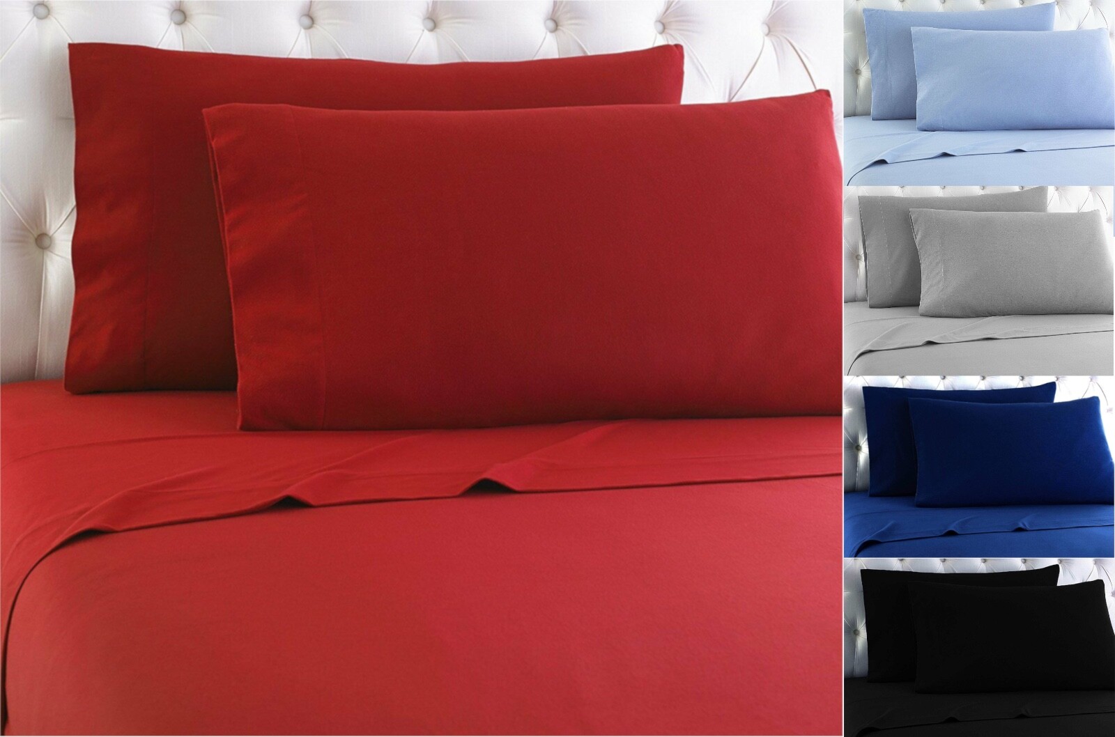 Heavy Flannel Sheet set - 100% Cotton - Fitted/ Flat/ Pillow Cases Deep Pocket!!