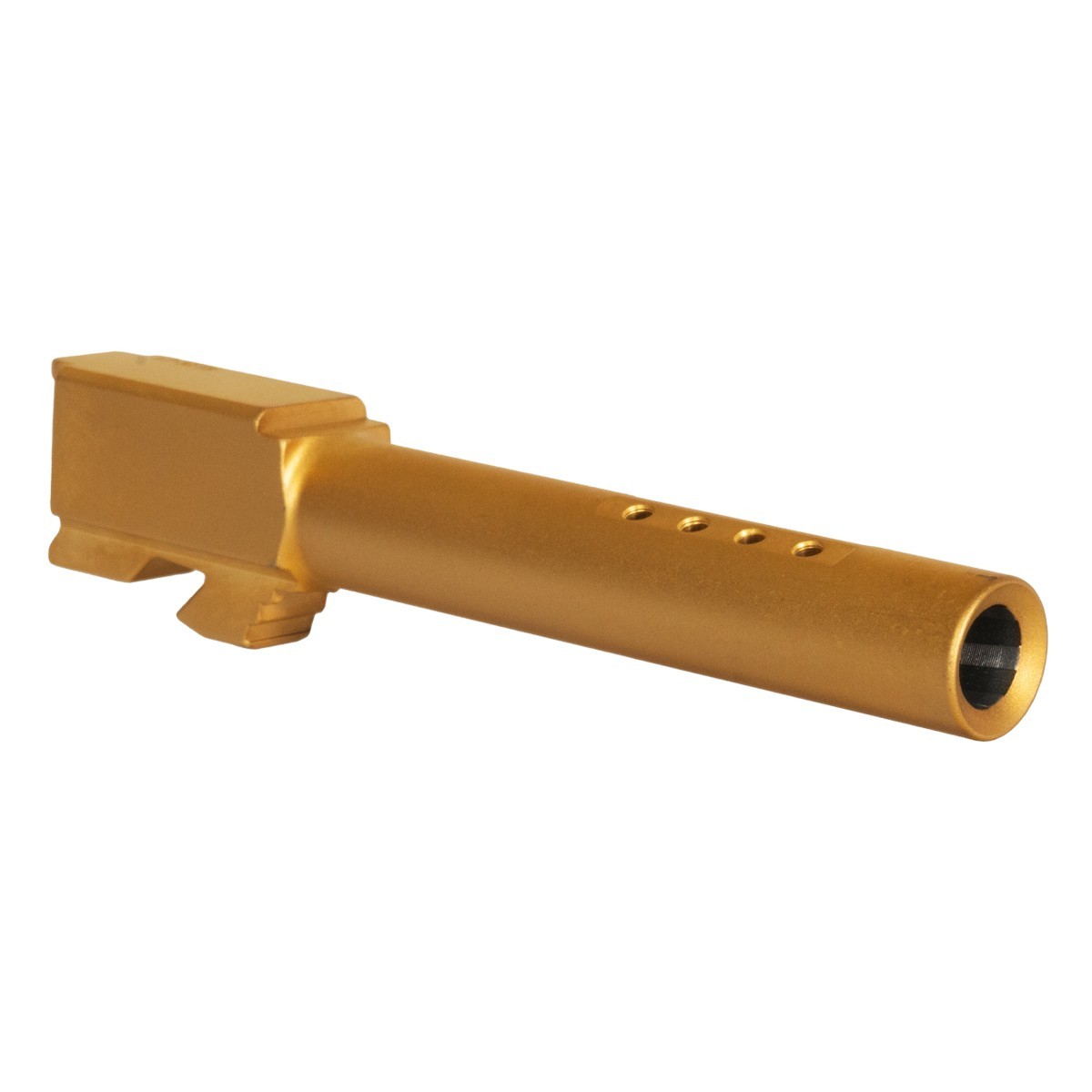 Glock 17 Gen Compatible Crown-Cut Ported Gold Titanium Nitride Barrel