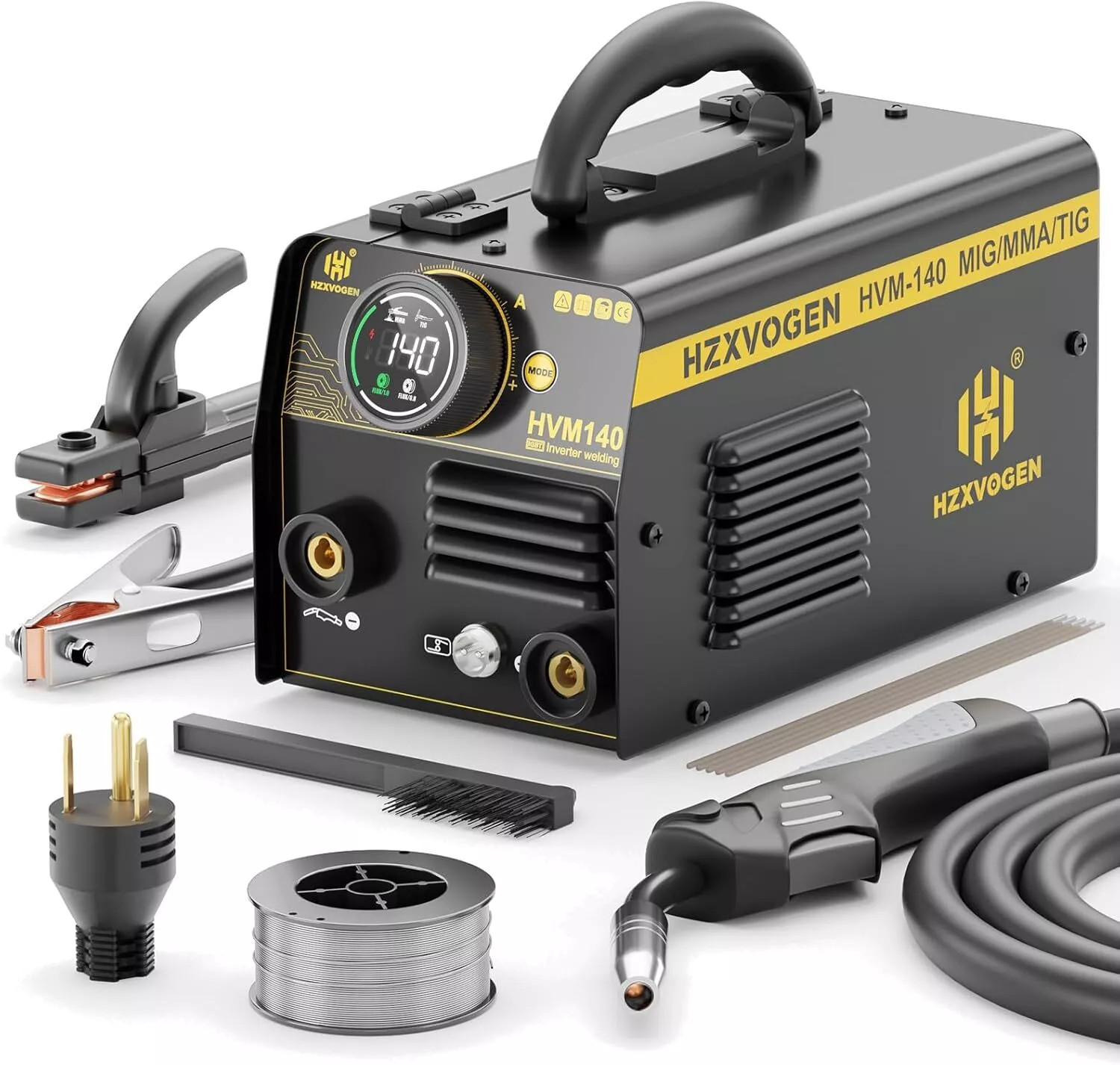 HZXVOGEN 3-IN-1 Gasless MIG Welder MMA Lift TIG IGBT Welding Machine 110V/220V.