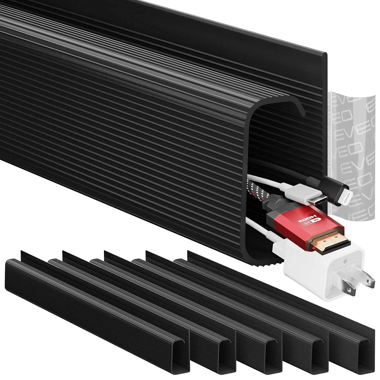 Cable Management Under Desk Kit (6 Units) - Under Desk Cable Management Cord ...