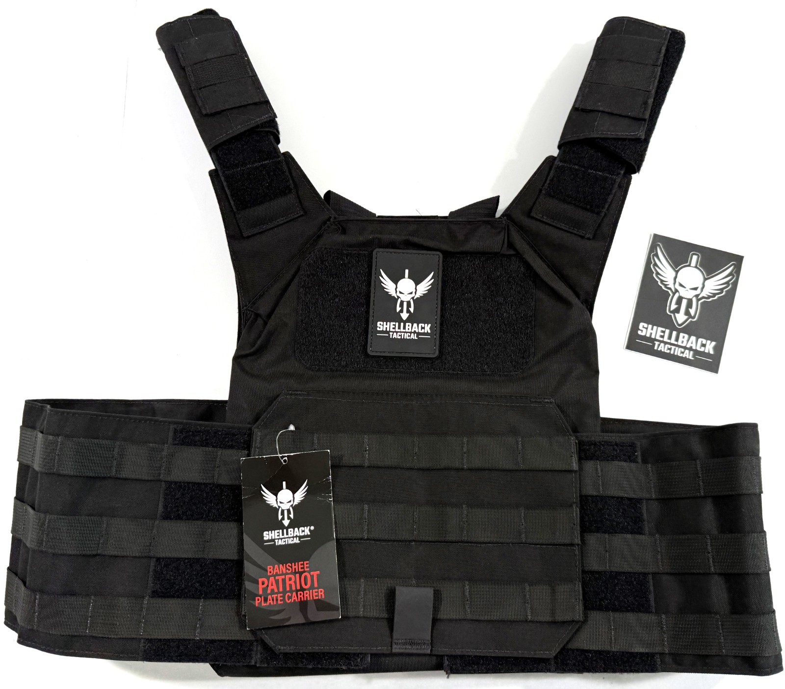 NWT SHELLBACK TACTICAL BANSHEE PATRIOT PLATE CARRIER BLACK GSA-PATPC-BK