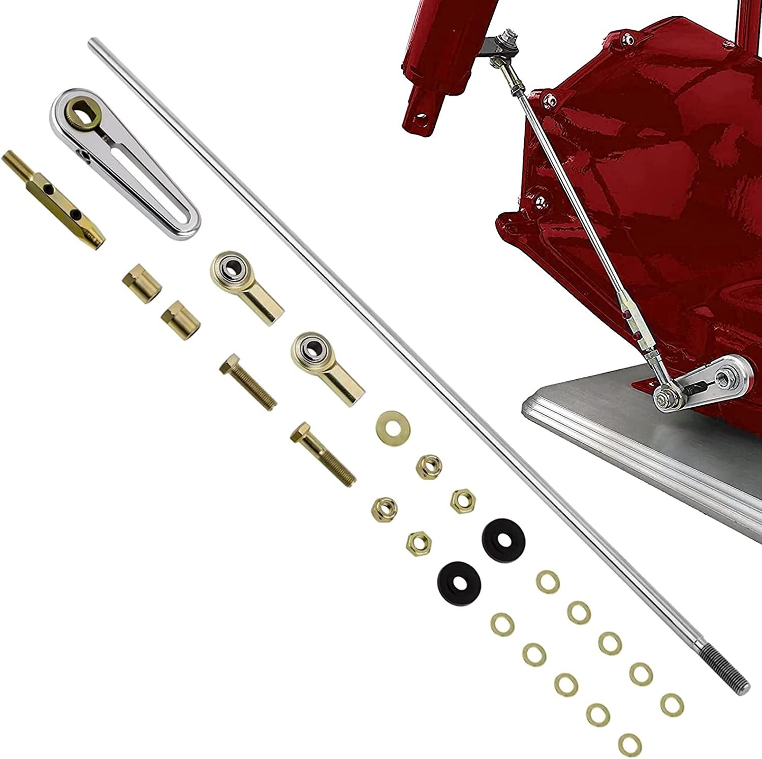 Universal Adjustable Column Shift Linkage Kit Fit 350 400 700R4 GM Transmissions