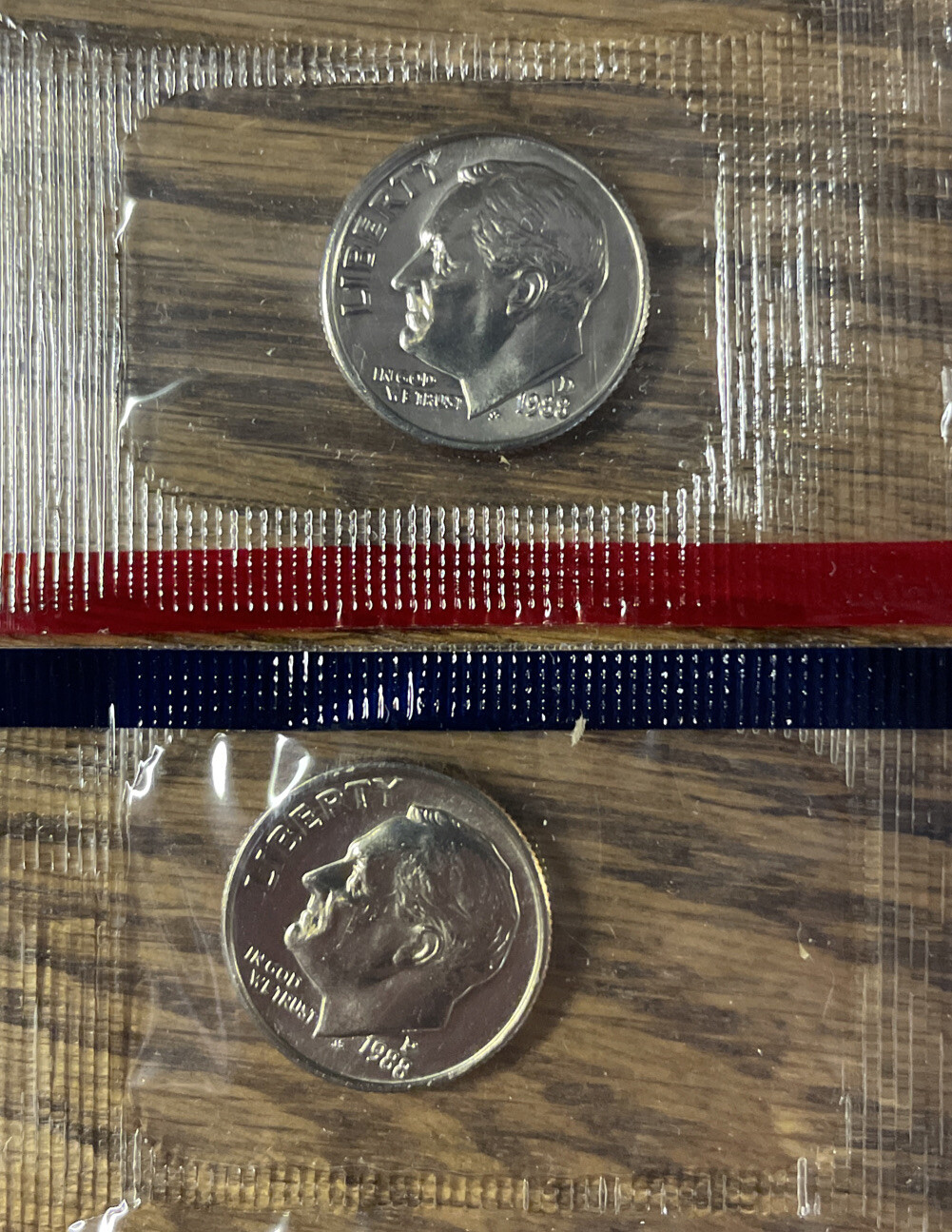 1988 P&D Roosevelt Dimes from Mint Set in Mint Cello with Free Shipping