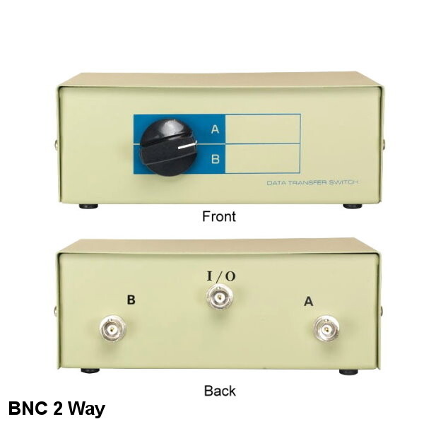 KNTK 2-Way BNC Manual Data Transfer Switch Box for Coaxial Display CCTV Security