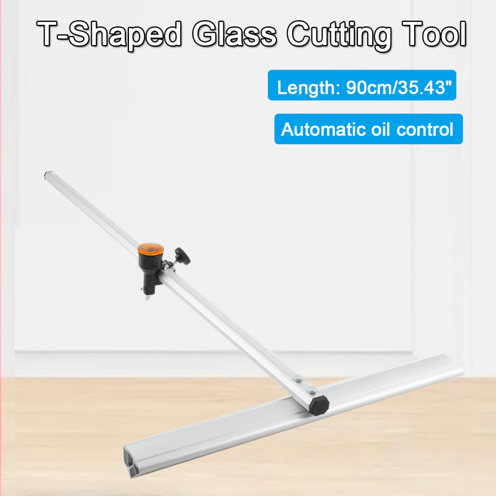 90cm T-Shaped Glass Cutter Tile Glass Cutting Tool 3-12 mm Cutting Thickness