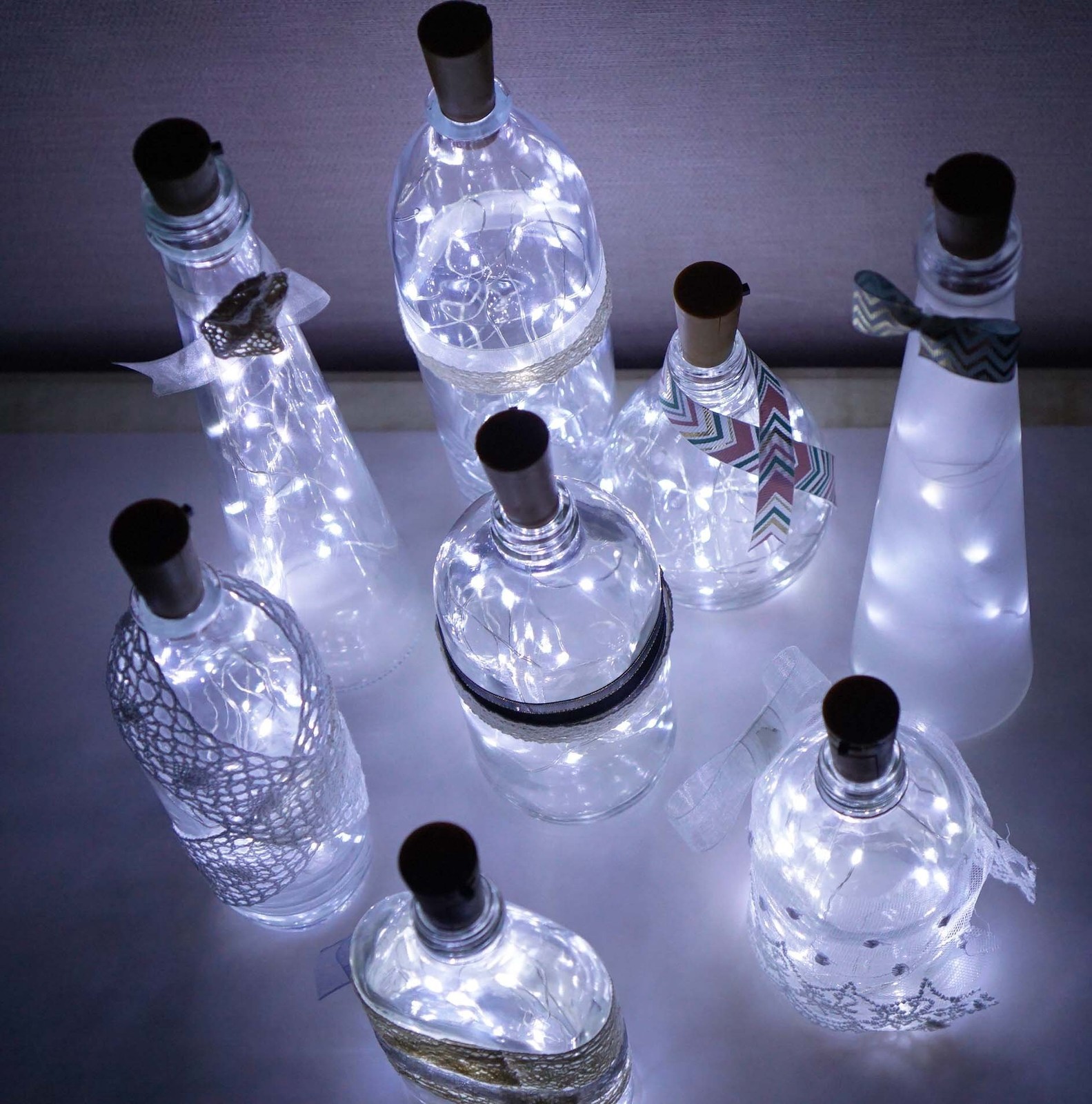 Decorman 10 Pack Solar Powered Wine Bottle Lights, 10 LED Waterproof Copper C...