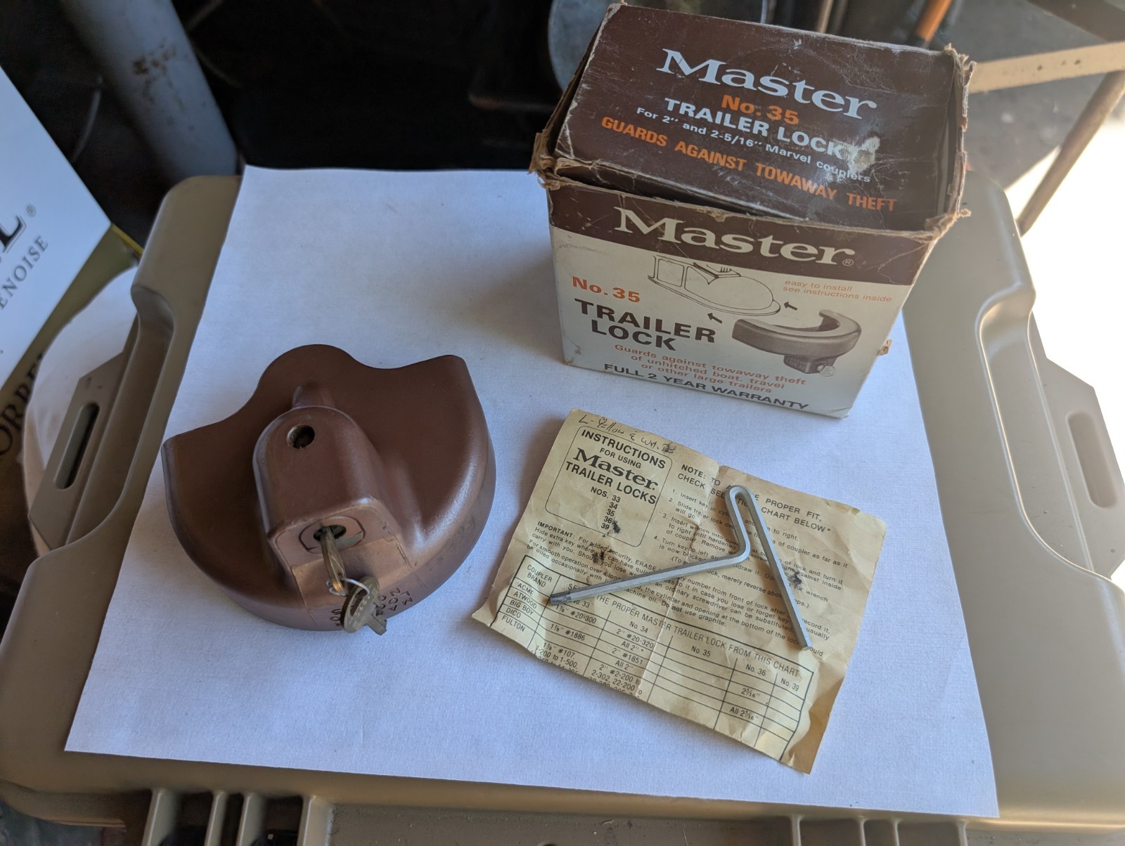 Vintage | Master Lock Co | Trailer Lock | No. 35(I)