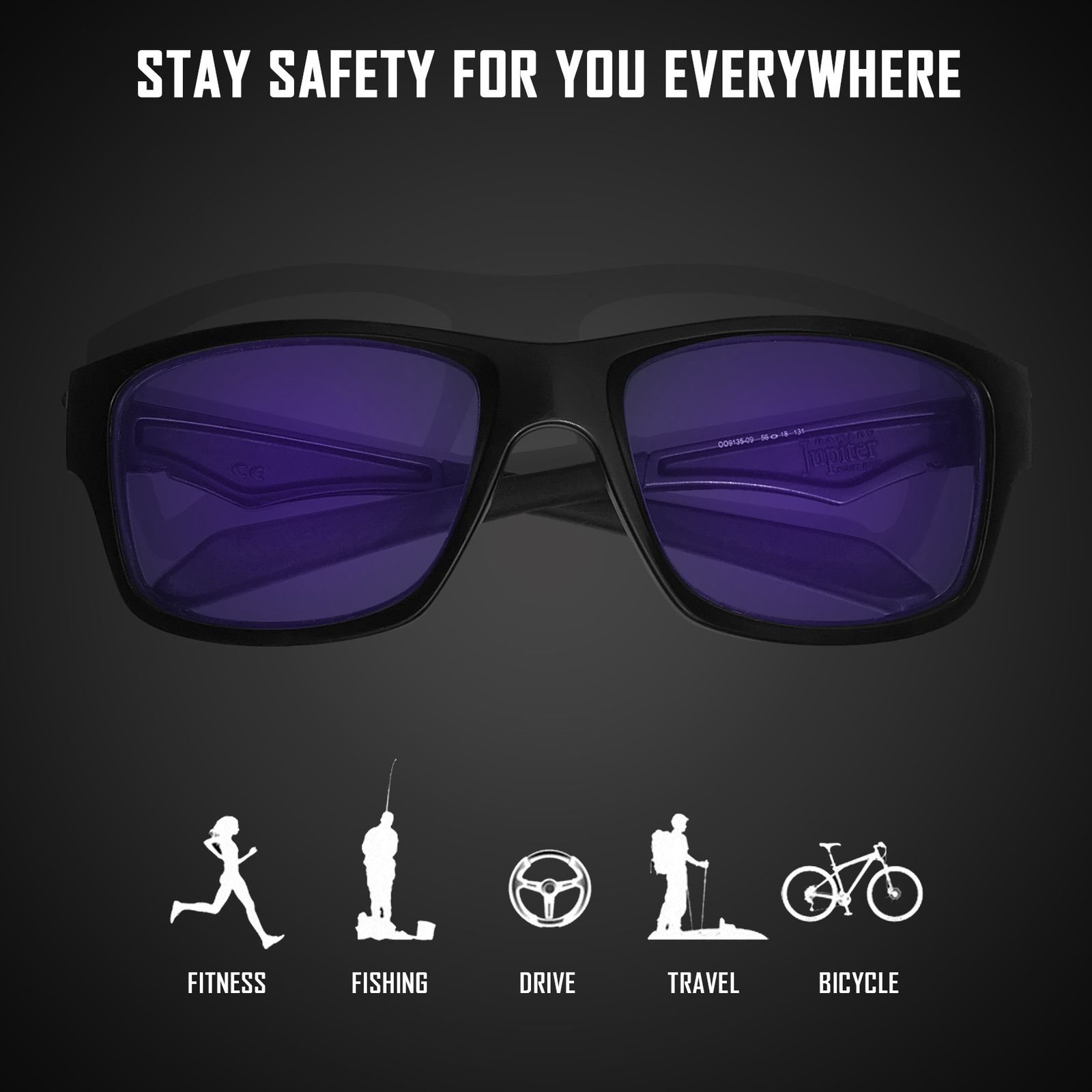Anti Scratch Polarized Replacement Lenses for-Oakley Commit SQ OO9086