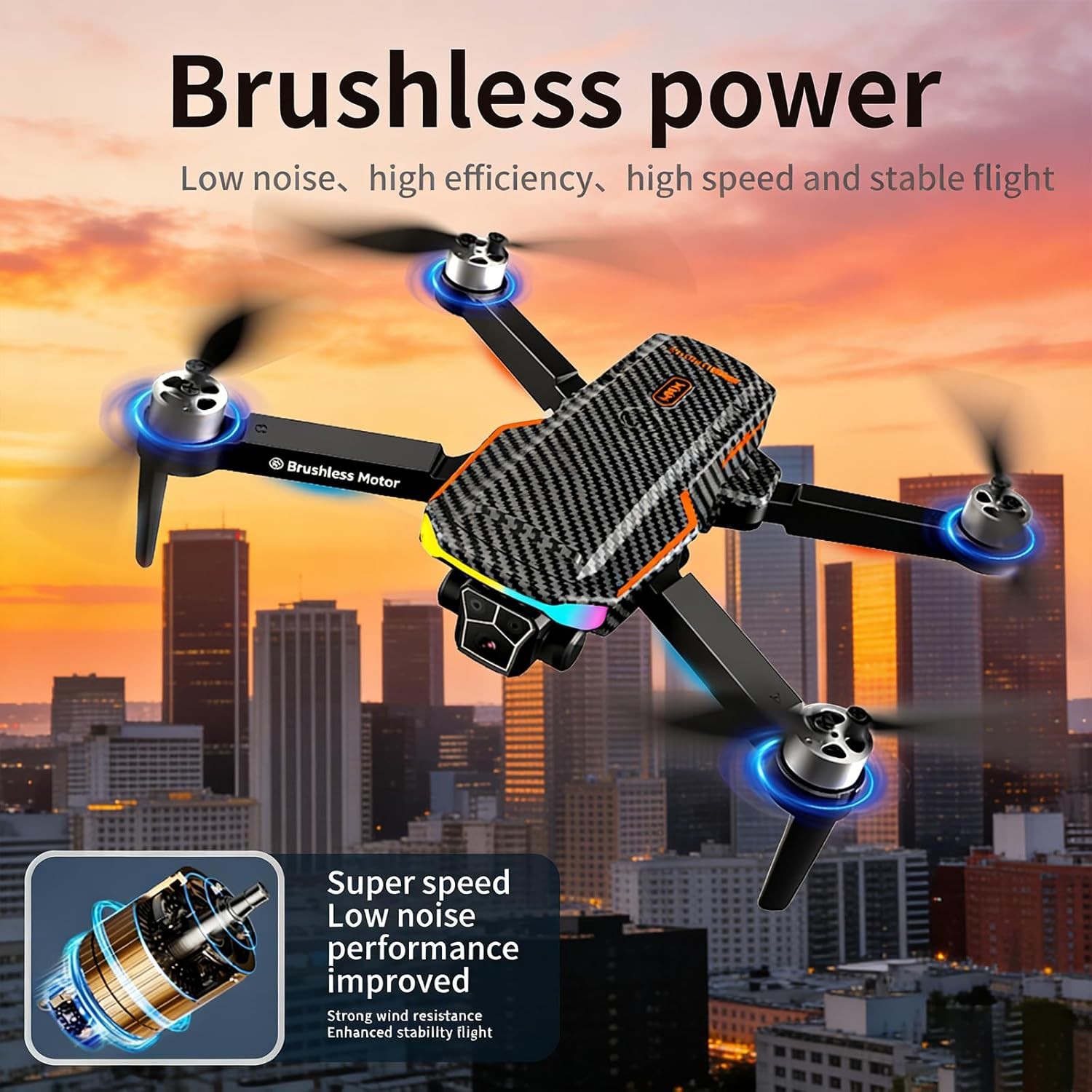 F168 Drone with Camera, FPV Camera Drone, Small Drone with Camera, ,Brushless Mo