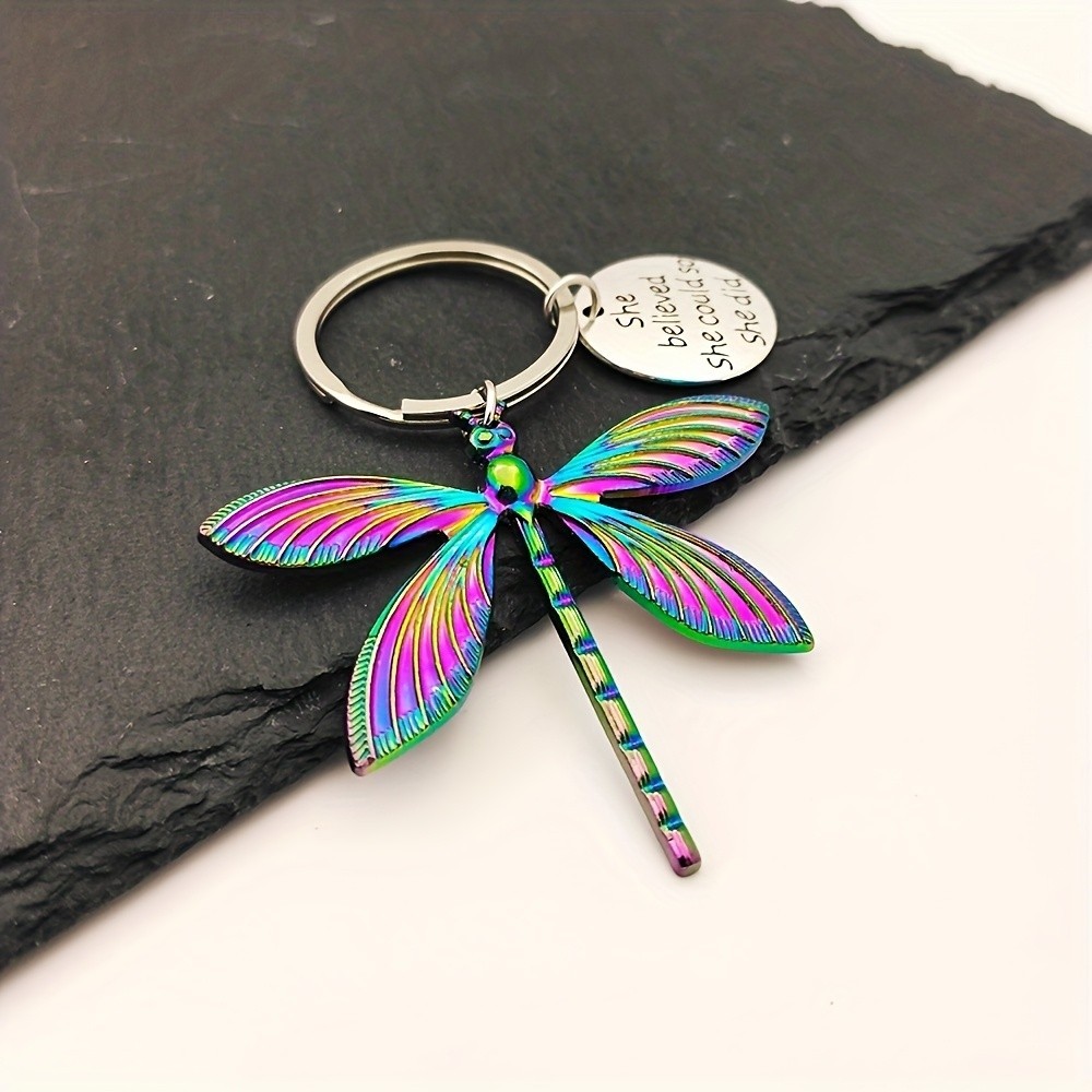 Zinc Alloy Keyring Dragonfly 1pc Fashionable Jewelry Spiral Metal Elegant )