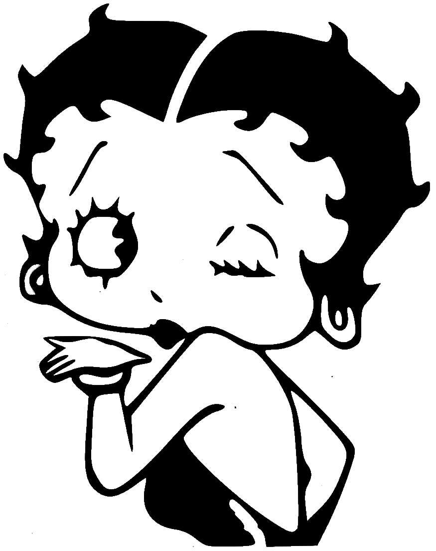 Betty Boop Blowing Kiss Car Window Decal Vinyl Die Cut Laptop Truck Sticker
