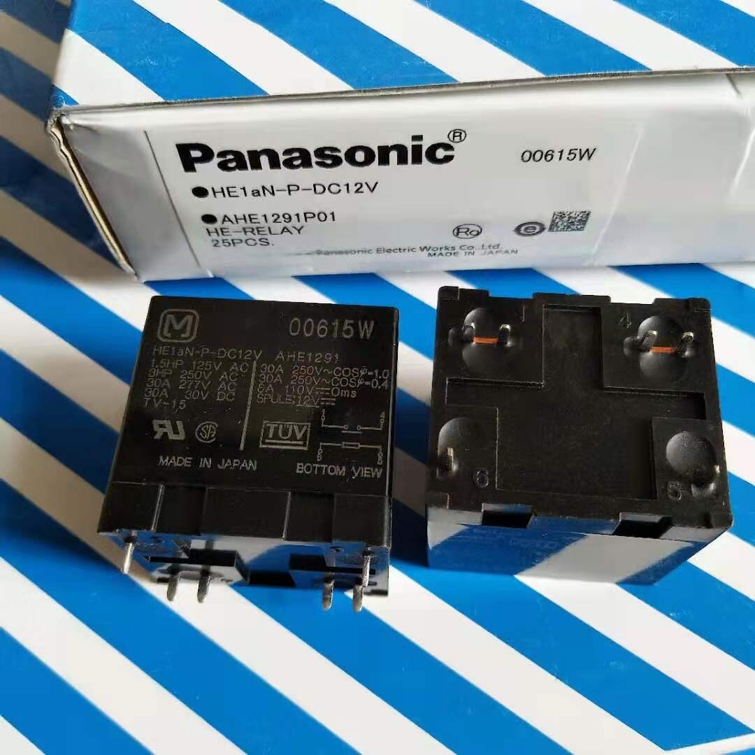 HE1AN-P-DC12V Power Relay 30A 250VAC 4 Pins x 1pc