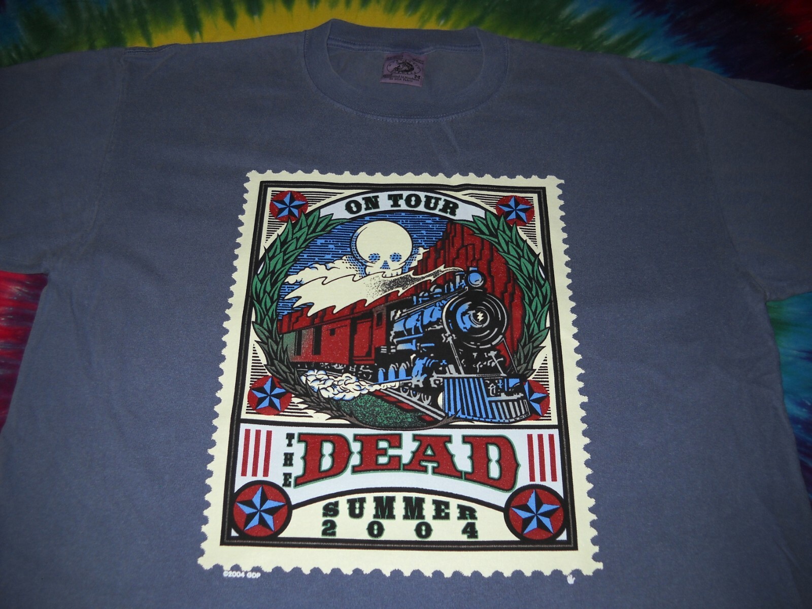 GRATEFUL THE DEAD SUMMER 2004 GARY HOUSTON STEAL YOUR FACE TRAIN CONCERT SHIRT-M