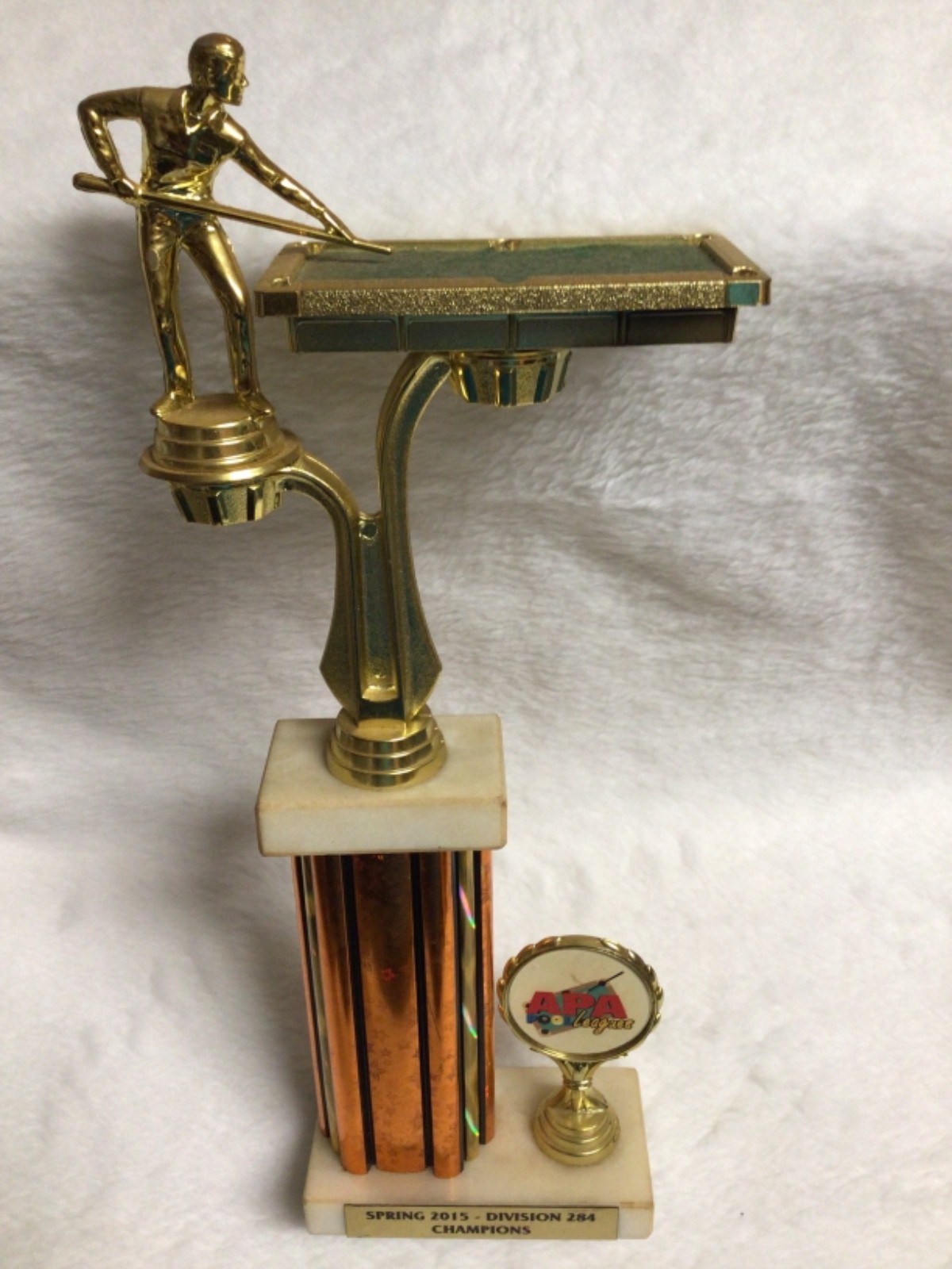 APA Pool League Mens Trophy - Spring 2015 Division 284 Champions - 16”