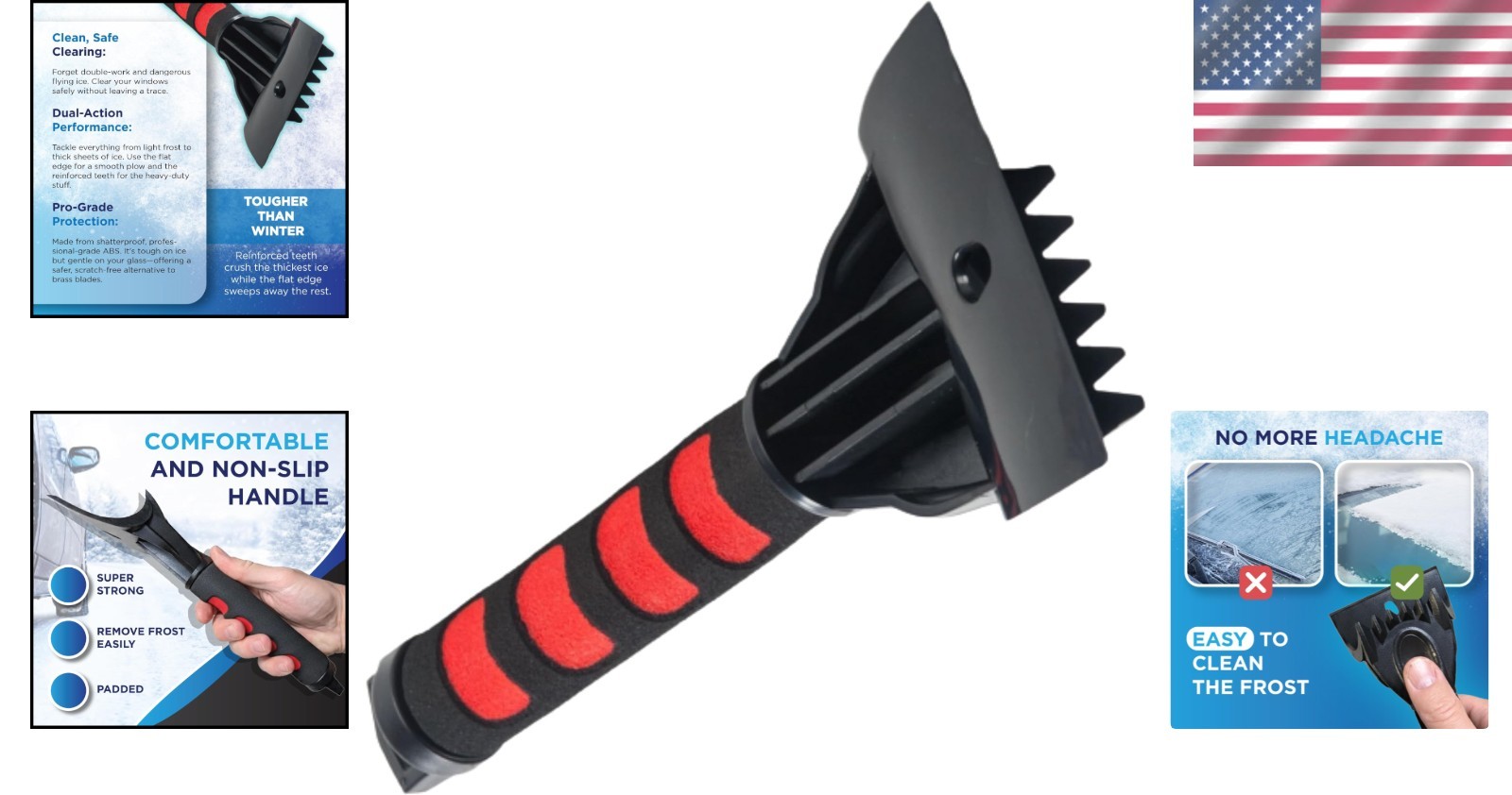 Ice Scraper with Reinforced Handle – Frost & Ice Crusher Tool