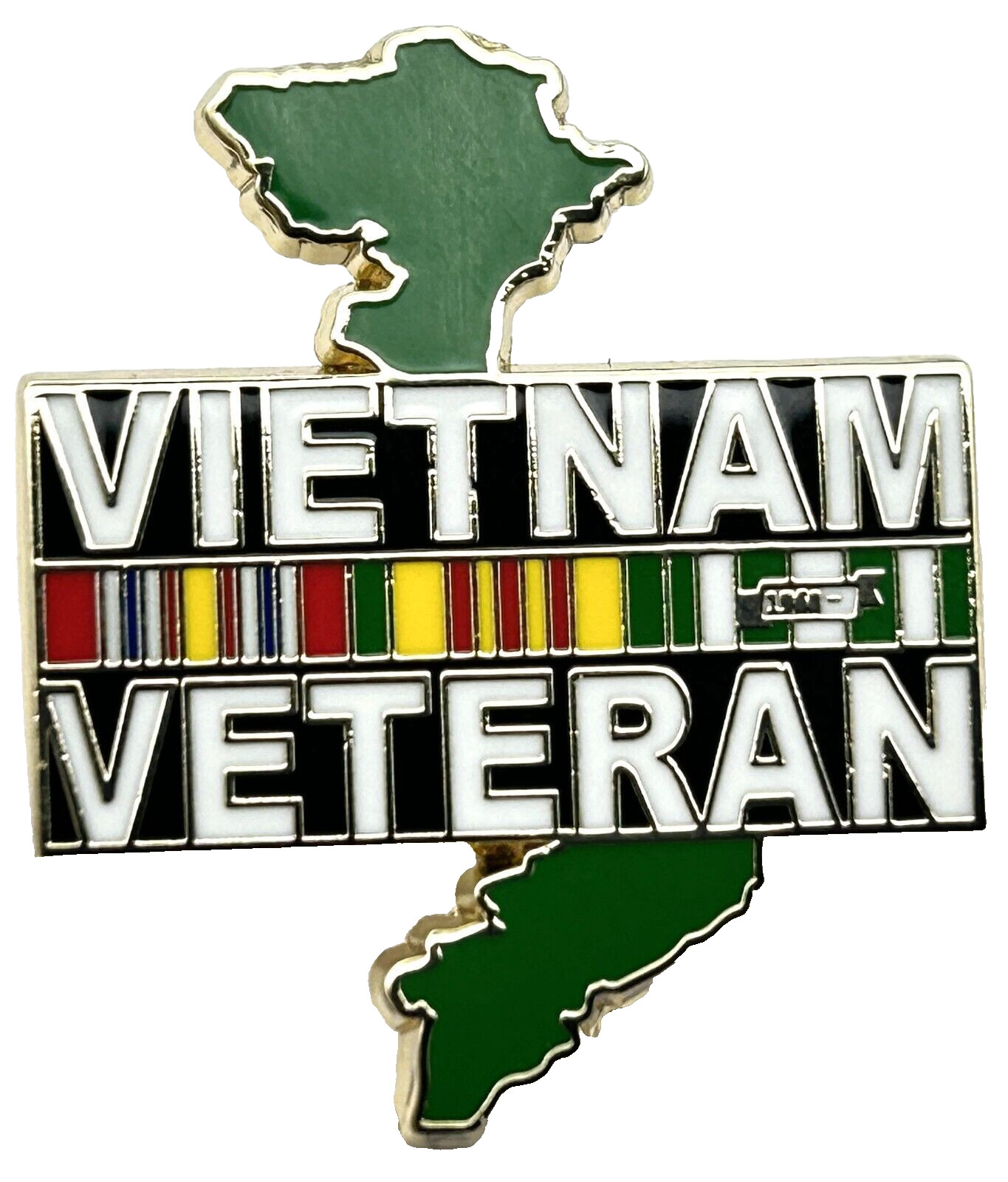 Vietnam Veteran Svc Ribbon Military Veteran lapel Hat Pin Insignia