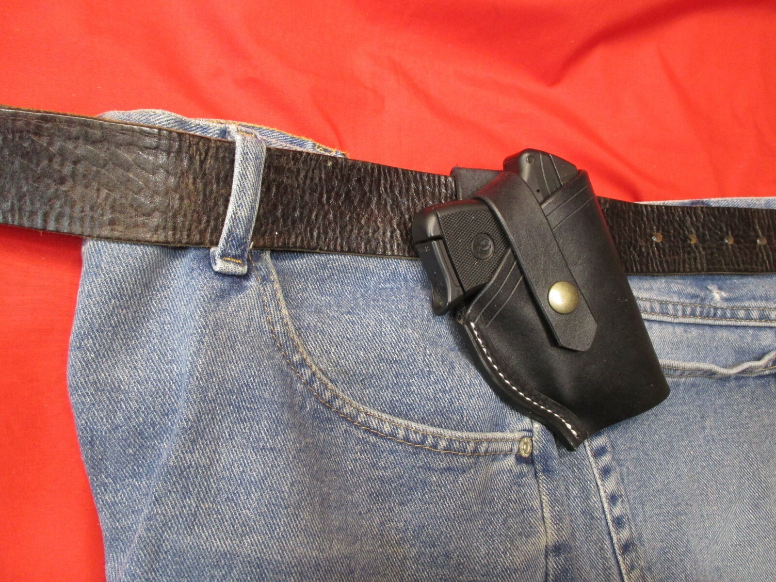 Leather Holster for Ruger 380 LCP & LCP II with/without Crimson Trace Laserguard