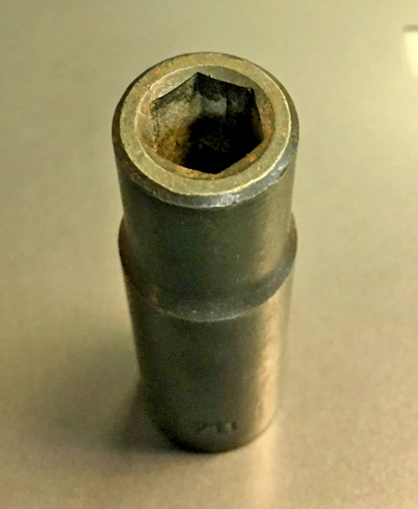 3/8" IMPACT SOCKET, 6 POINT, 3/8" DRIVE, 2.5" LONG