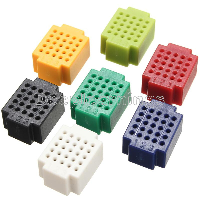 7pcs Mini 25 Points Breadboard Solderless Prototype Tie-point For Arduino