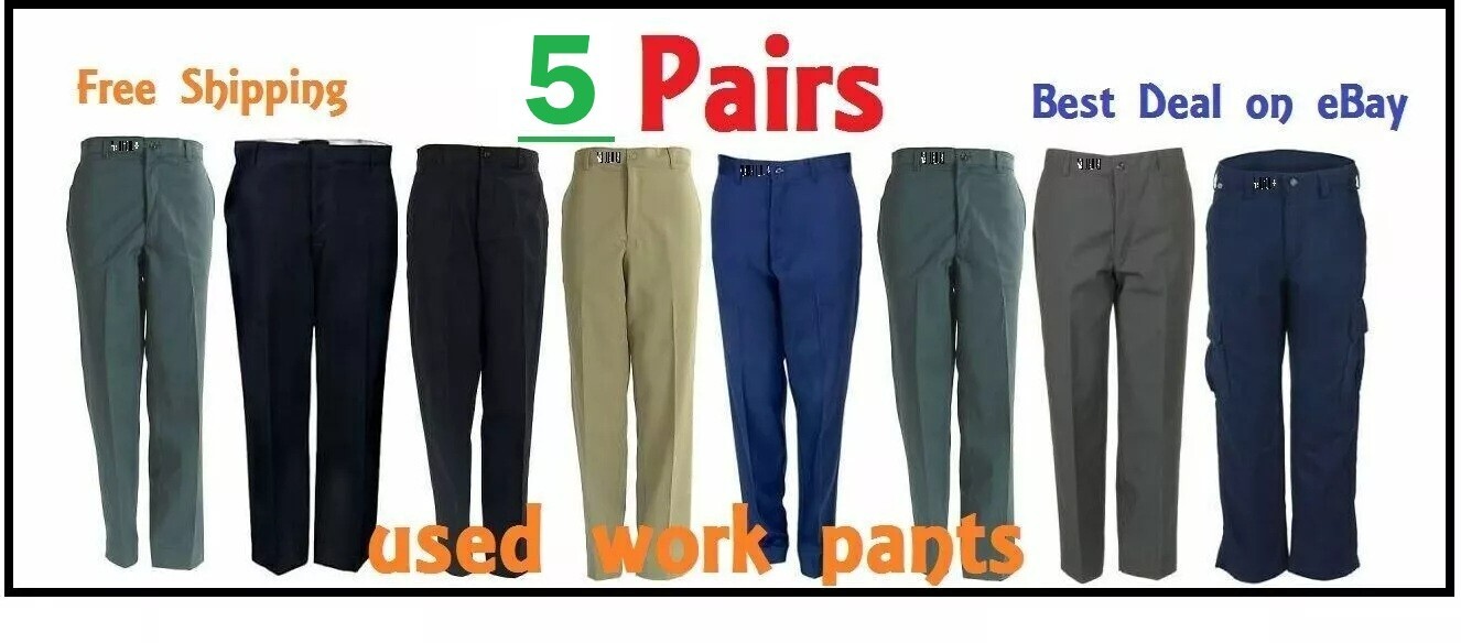 5 Pairs of Uniform Work Pants -  FREE SHIPPING