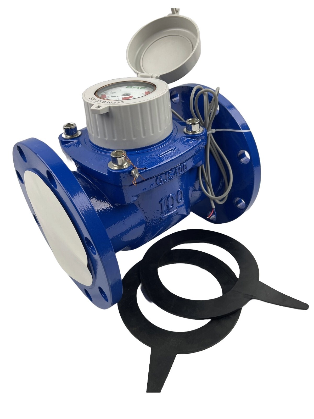 DAE WP-400nm 4″ NSF61 Lead Free Woltmann Helix WaterMeter,PulseOutput,CubicMeter