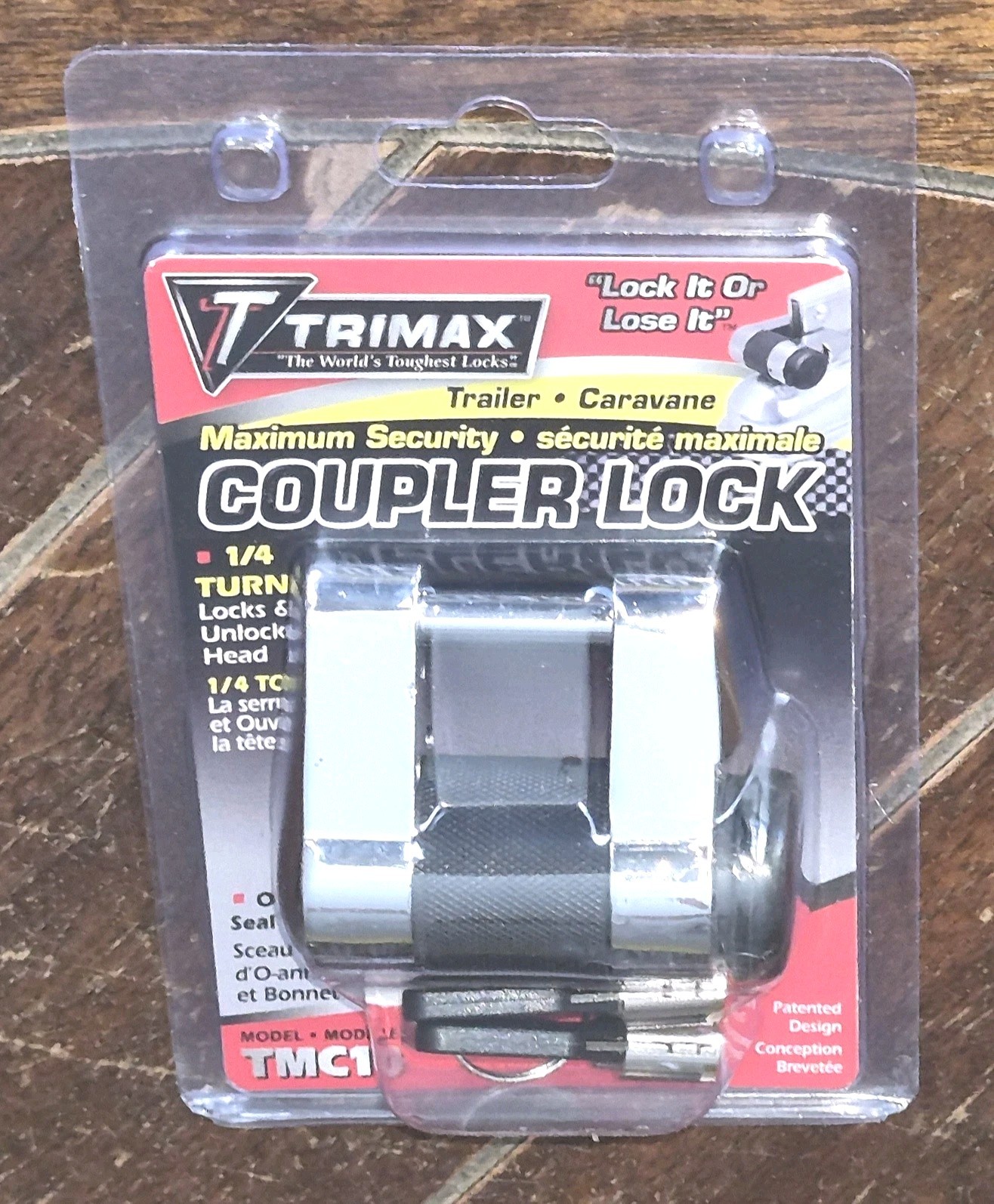 Trimax -Trailer- Maximum Security Coupler Lock with 1/4" Turn #TMC10