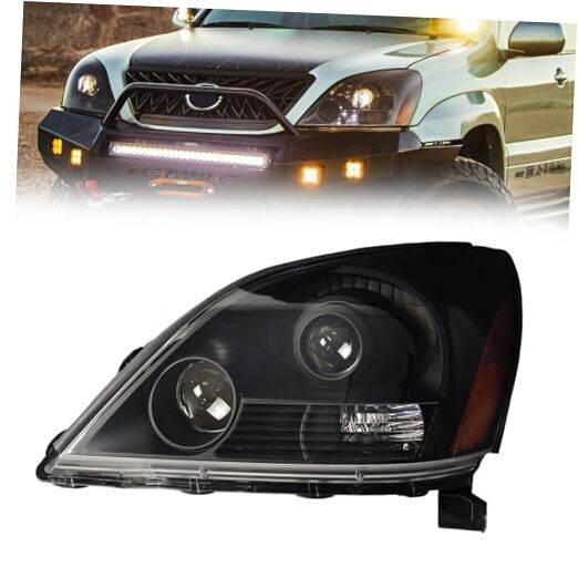 LED Headlights Assembly for 2003-2009 Lexus GX470, Projector Headlamp with Left