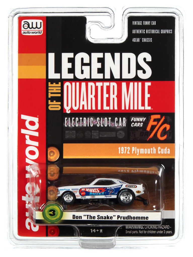 Auto World  SC376 R1 Legends Quarter Mile 1972 Plymouth Cuda Don the Snake