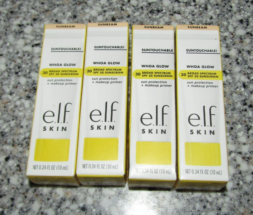 4 x  e.l.f. Skin Whoa Glow SPF 30 SUNBEAM LUMINOUS Putty Primer .34 oz NEW MINIS