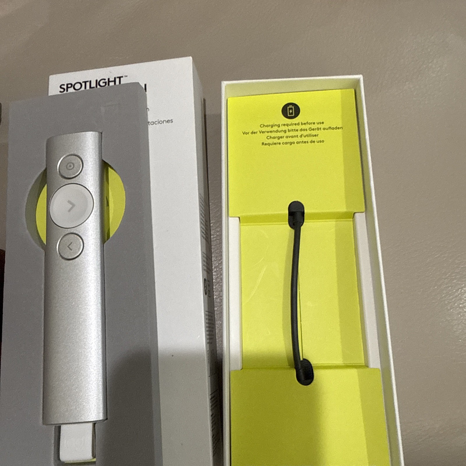 Logitech Spotlight Presentation Remote Silver