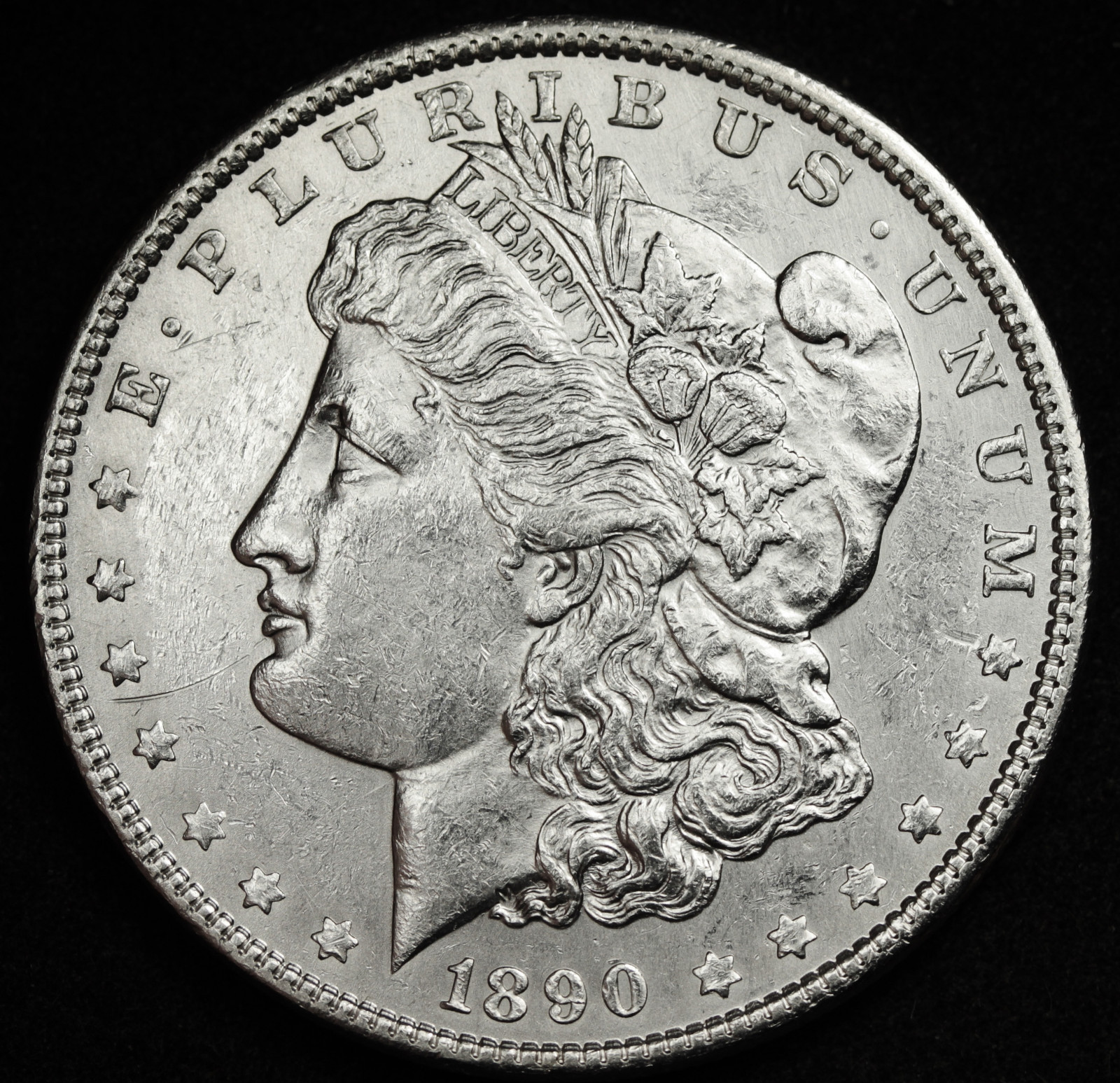 1890 Morgan Silver Dollar.  B.U.  92837  Inventory H.
