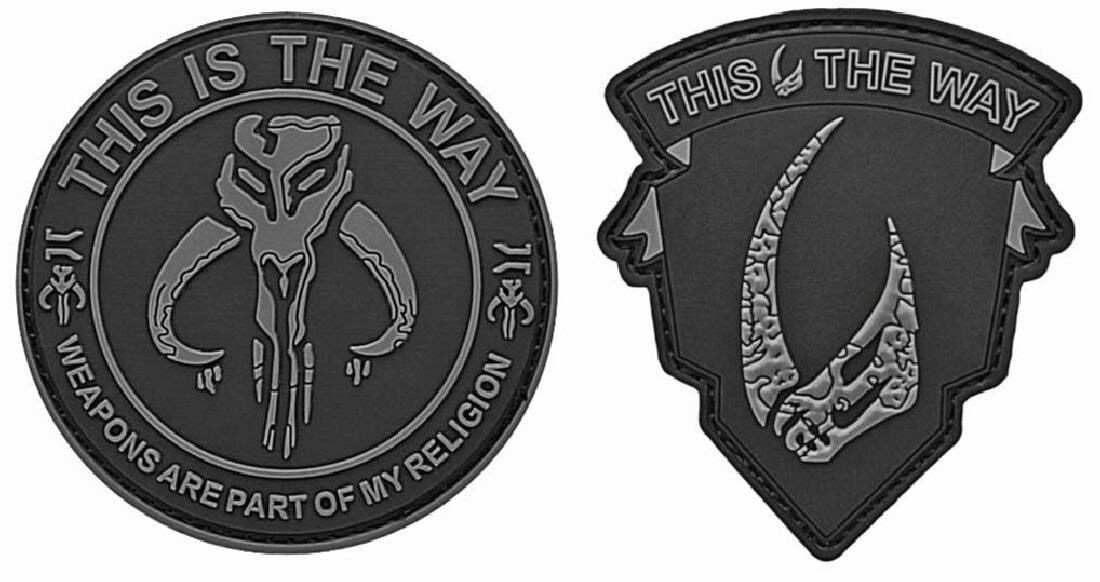 Weapons Part of My Religion This The Way Mudhorn 3D PVC RUBBER PATCH | 2PC HOOK