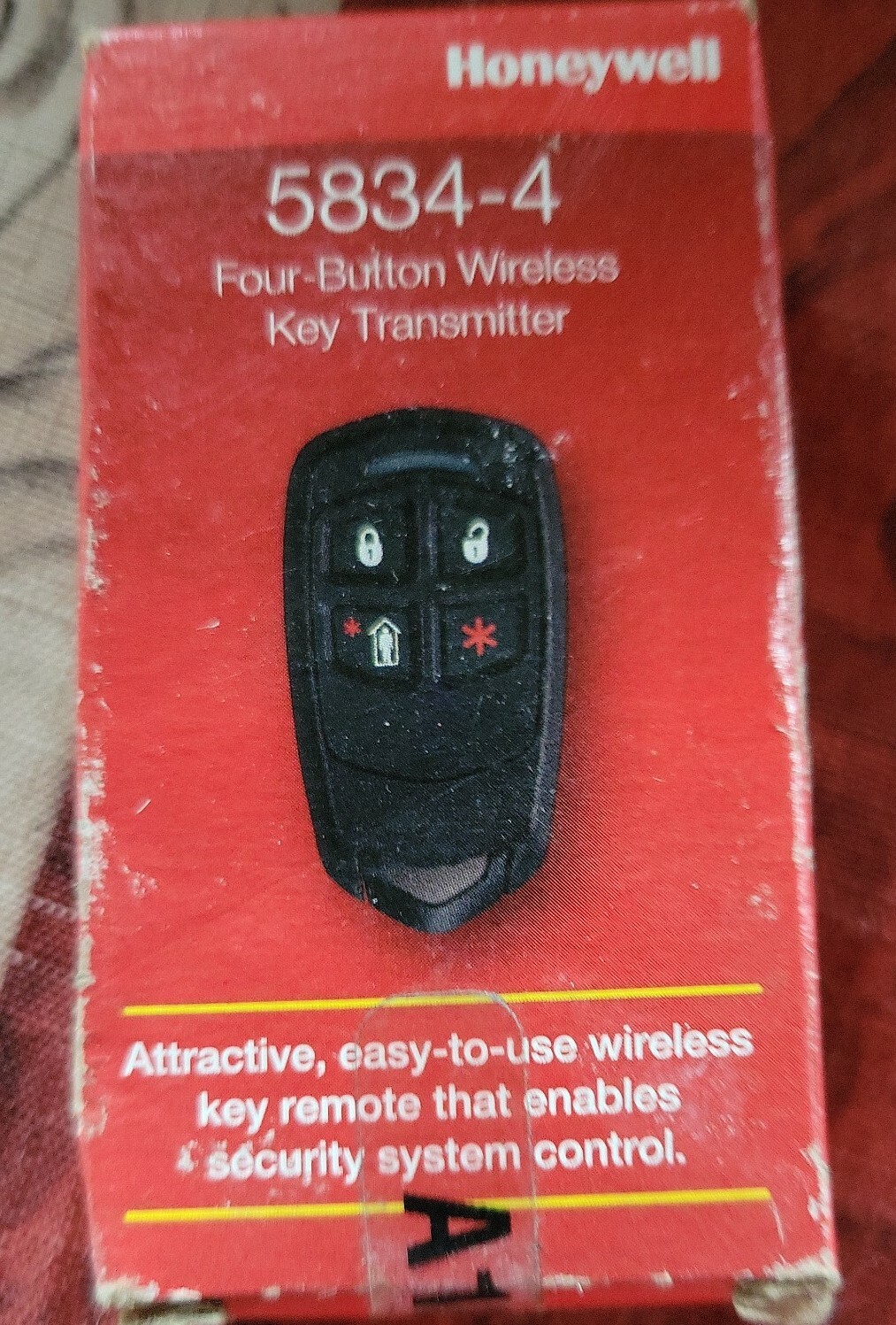 NEW! Honeywell Ademco 5834-4 Four-Button Wireless Key Remote..NIB
