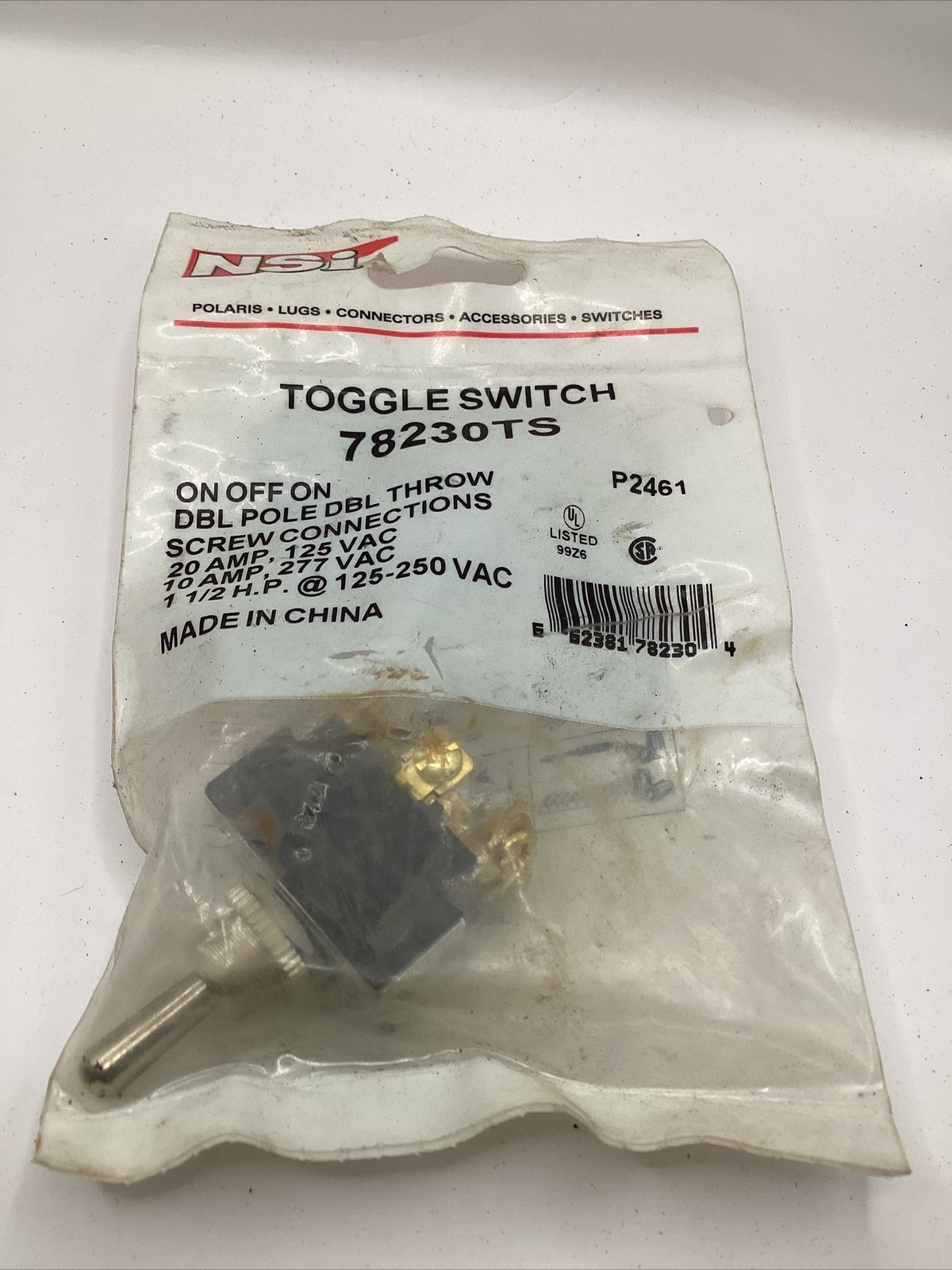 NSi TORK 78230TS Toggle Switch On/Off/On DBL Throw