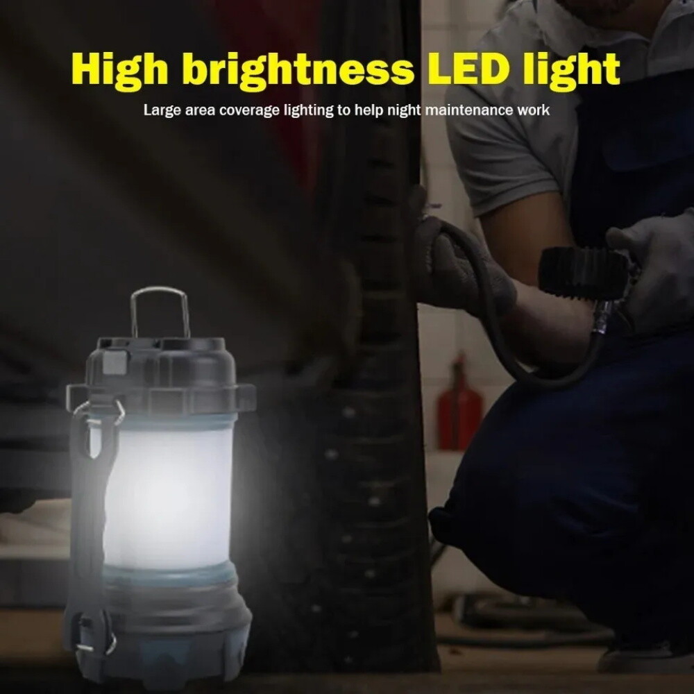 LED Camping USB Lantern Rechargeable Camping Tent Light Lamp Flashlight Portable